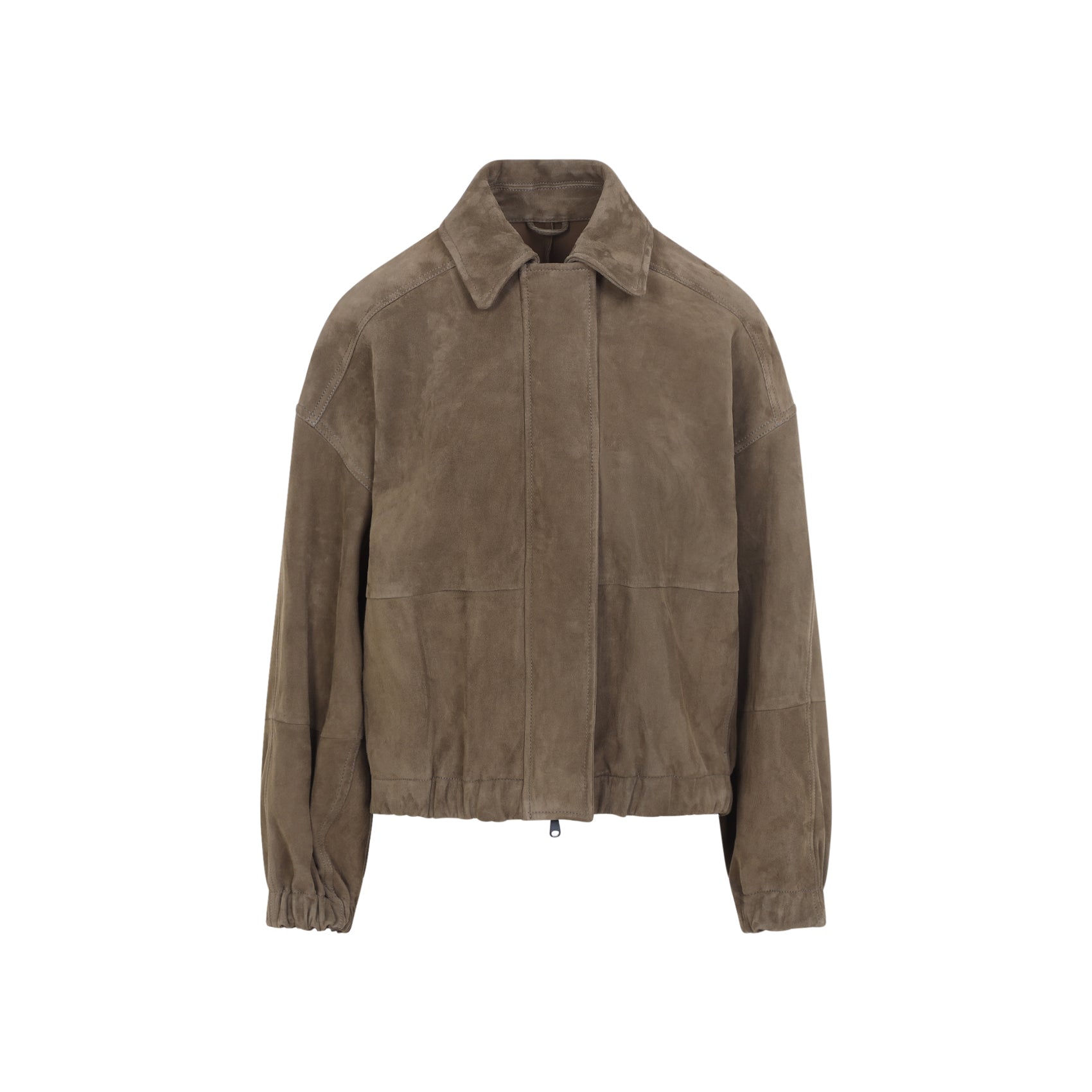 Brunello Cucinelli Suede Leather Jacket Women BRUNELLO CUCINELLI