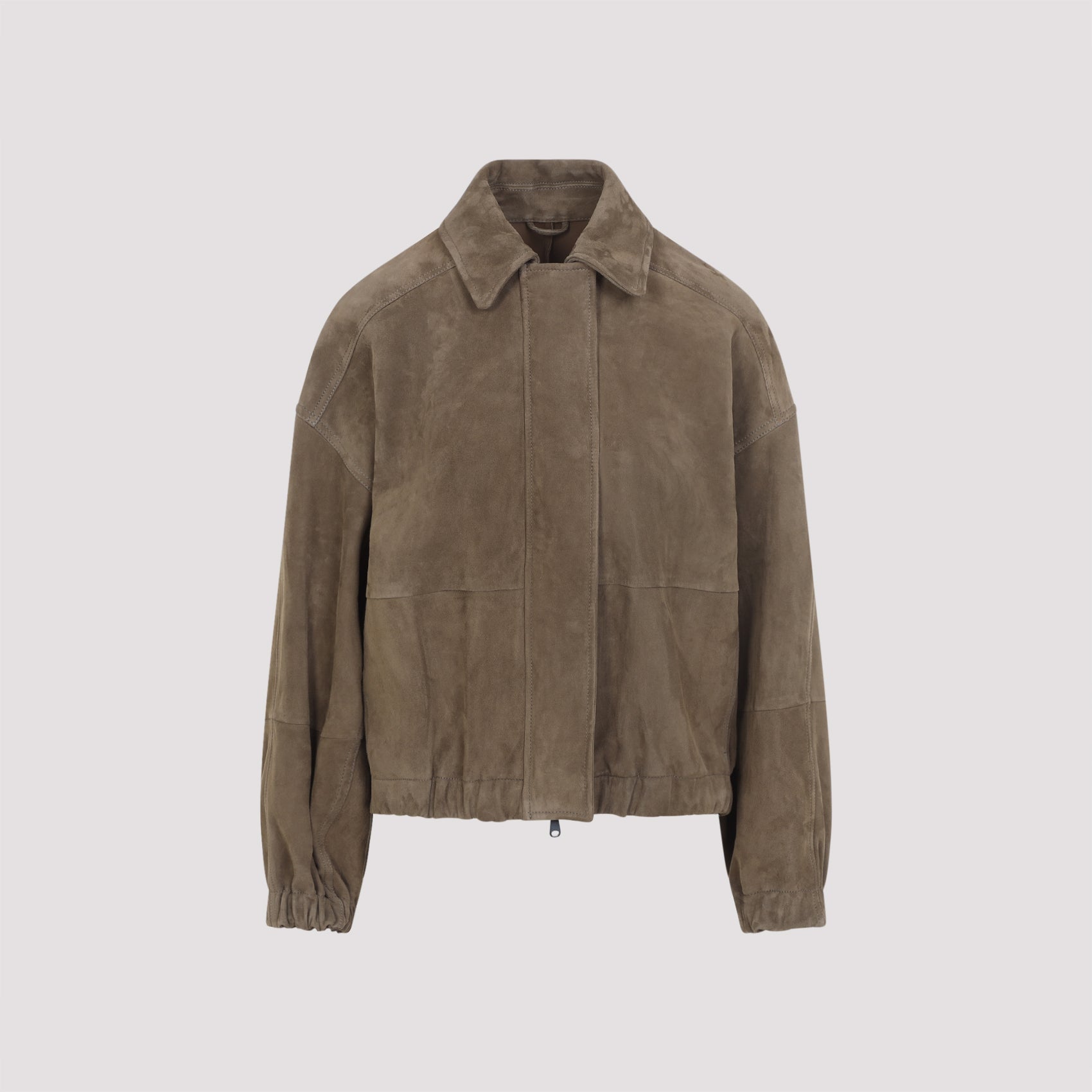 Brunello Cucinelli Suede Leather Jacket Women BRUNELLO CUCINELLI