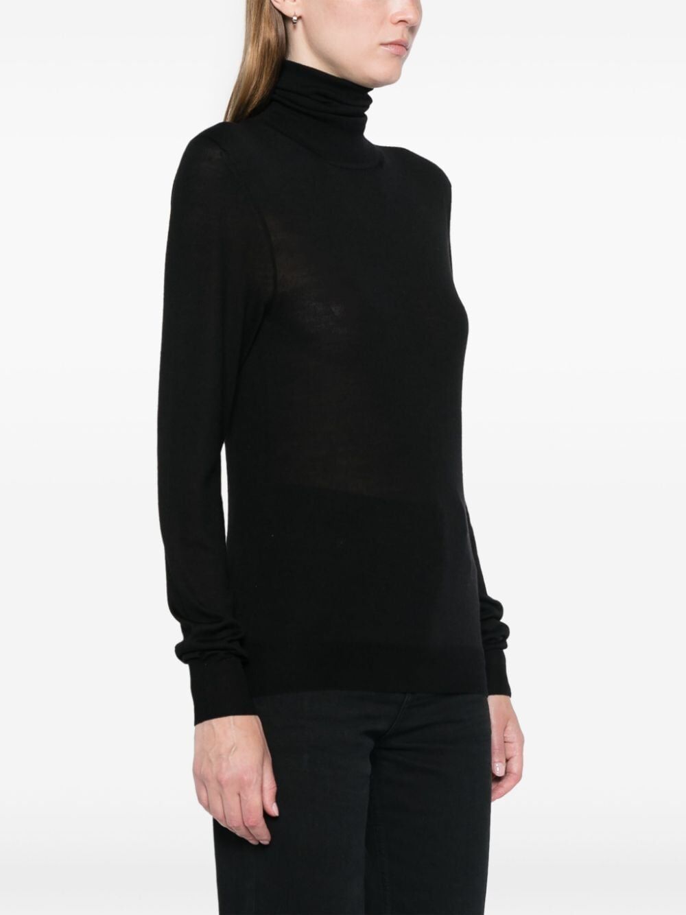 Saint Laurent Women Cassandre Wool Turtleneck Sweater SAINT LAURENT