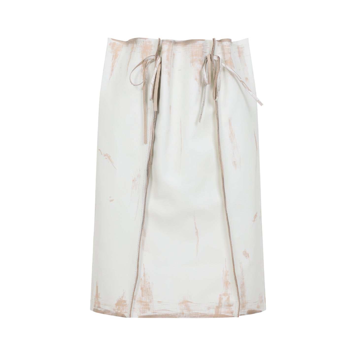 Prada Calf Leather Midi Skirt Women PRADA