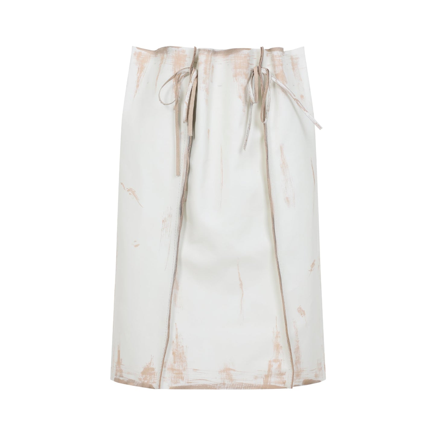 Prada Calf Leather Midi Skirt Women PRADA