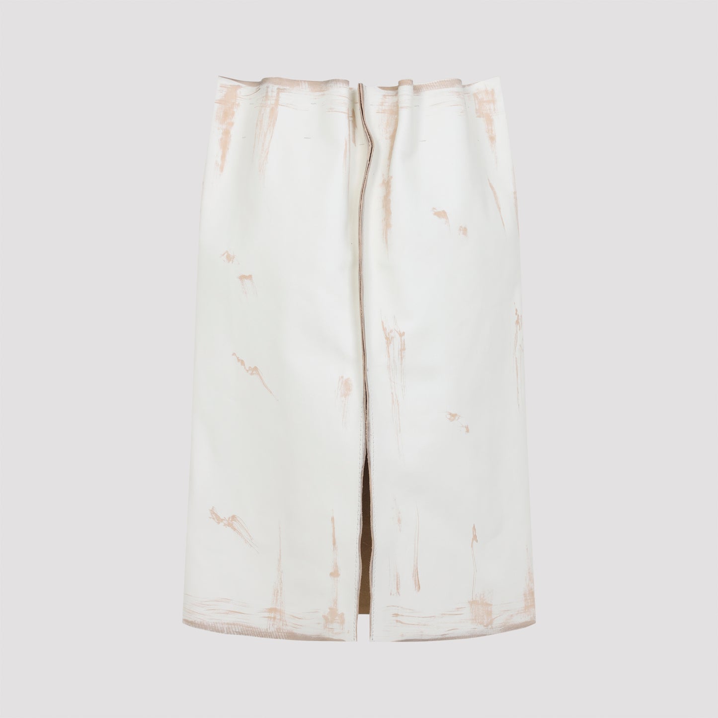 Prada Calf Leather Midi Skirt Women PRADA