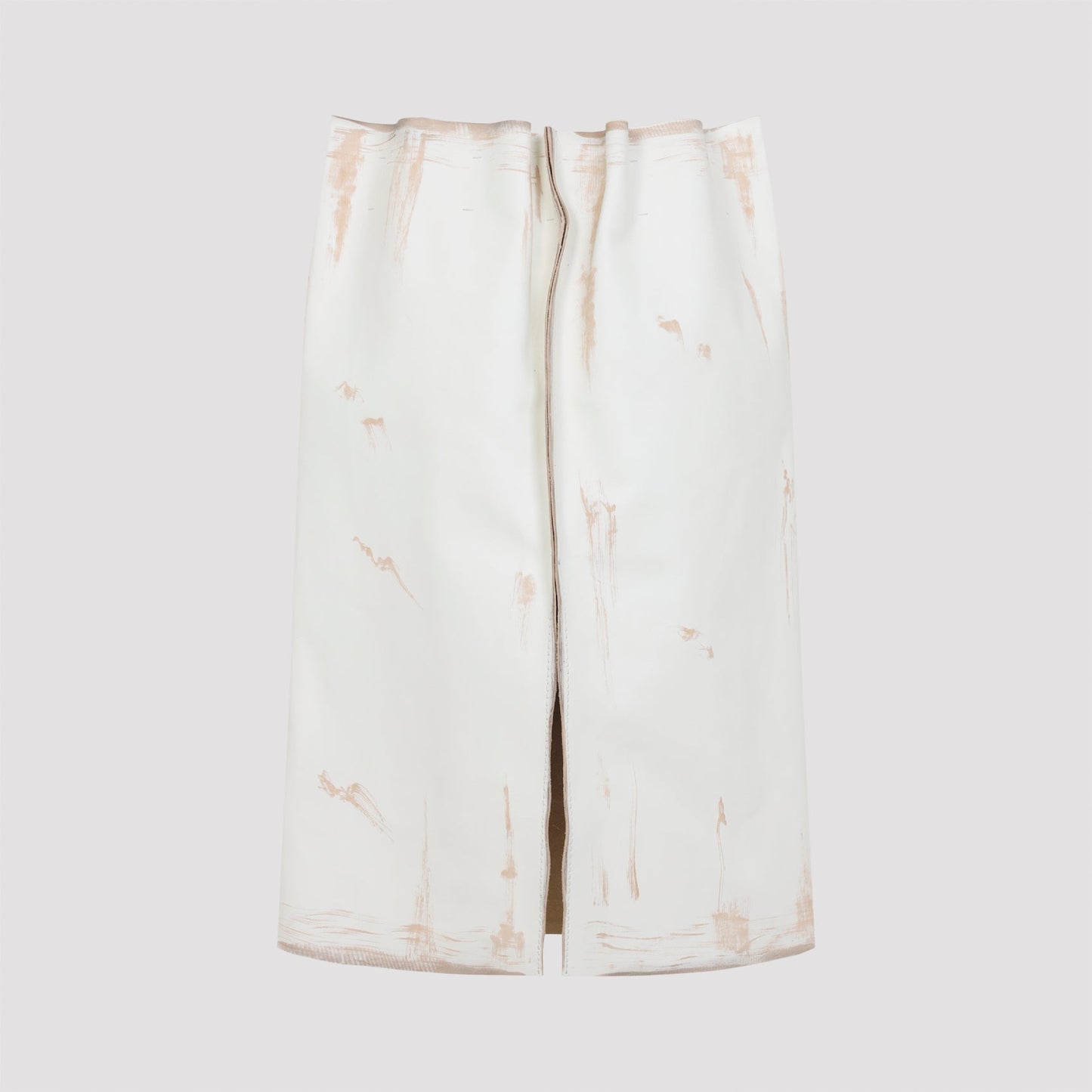 Prada Calf Leather Midi Skirt Women PRADA