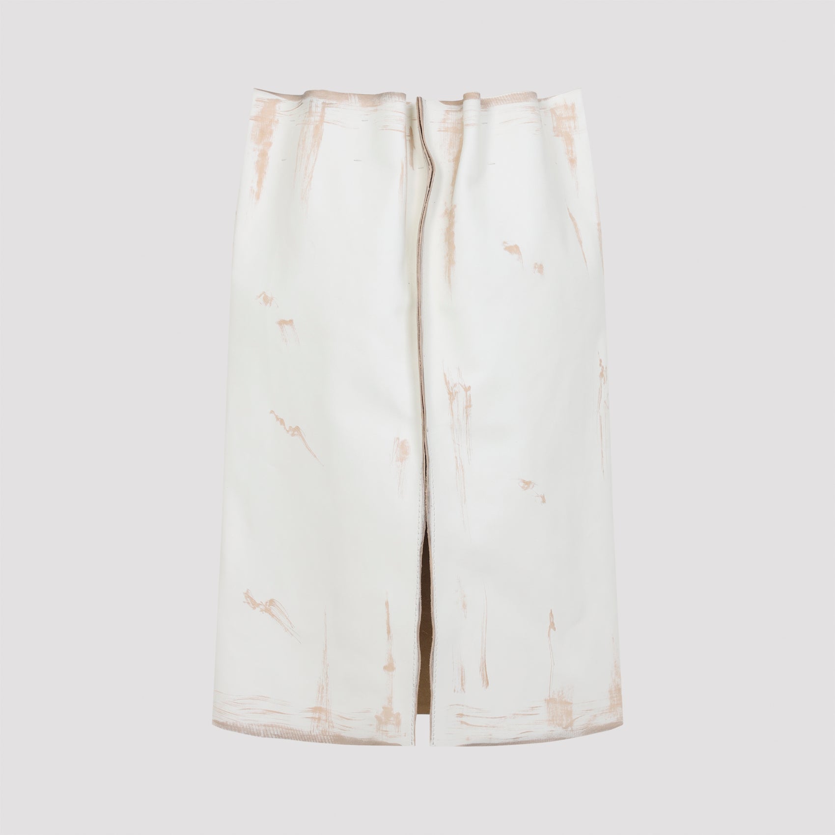 Prada Calf Leather Midi Skirt Women PRADA