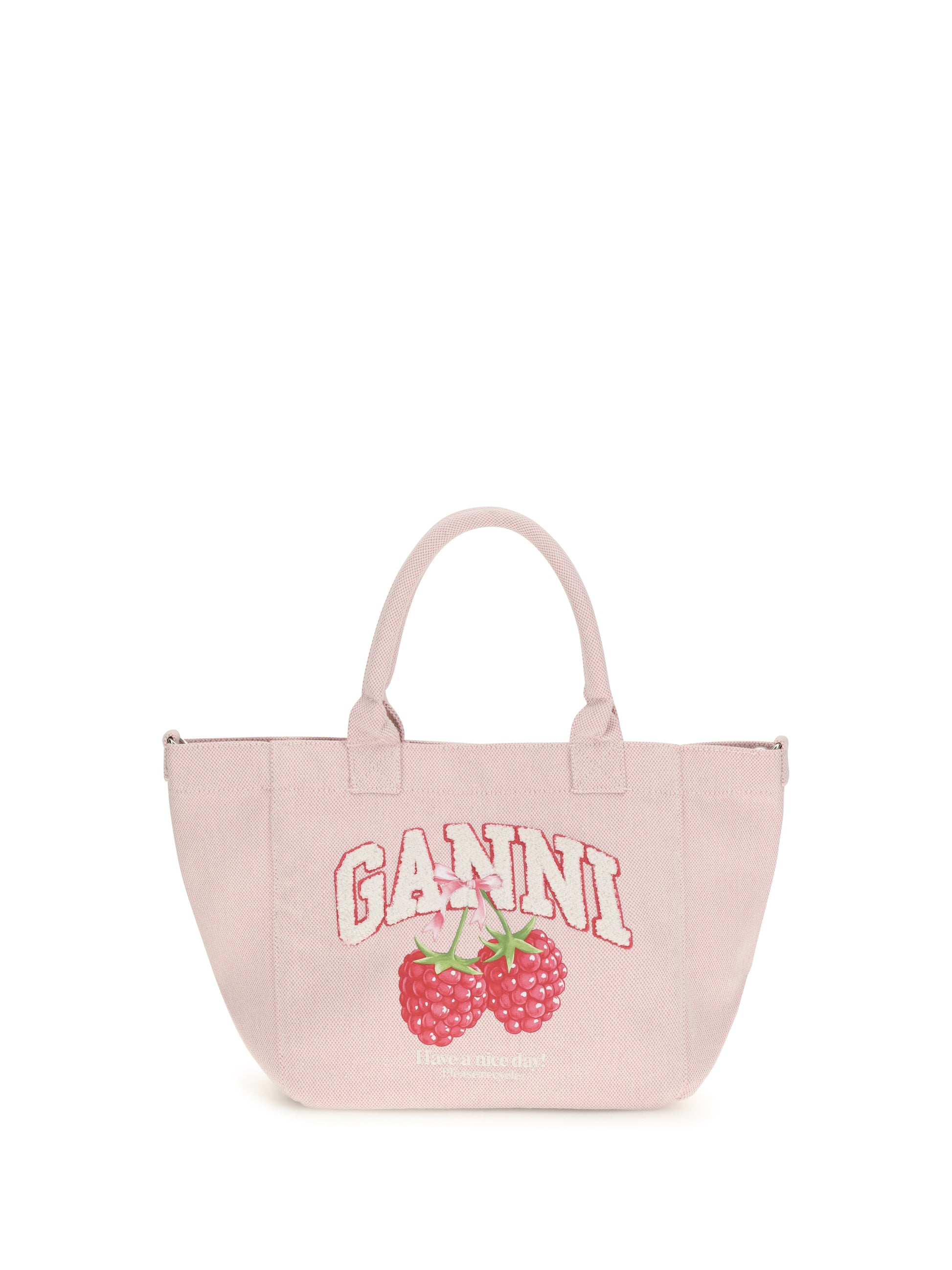 Ganni Women Small Easy Shopper Raspberry Print GANNI