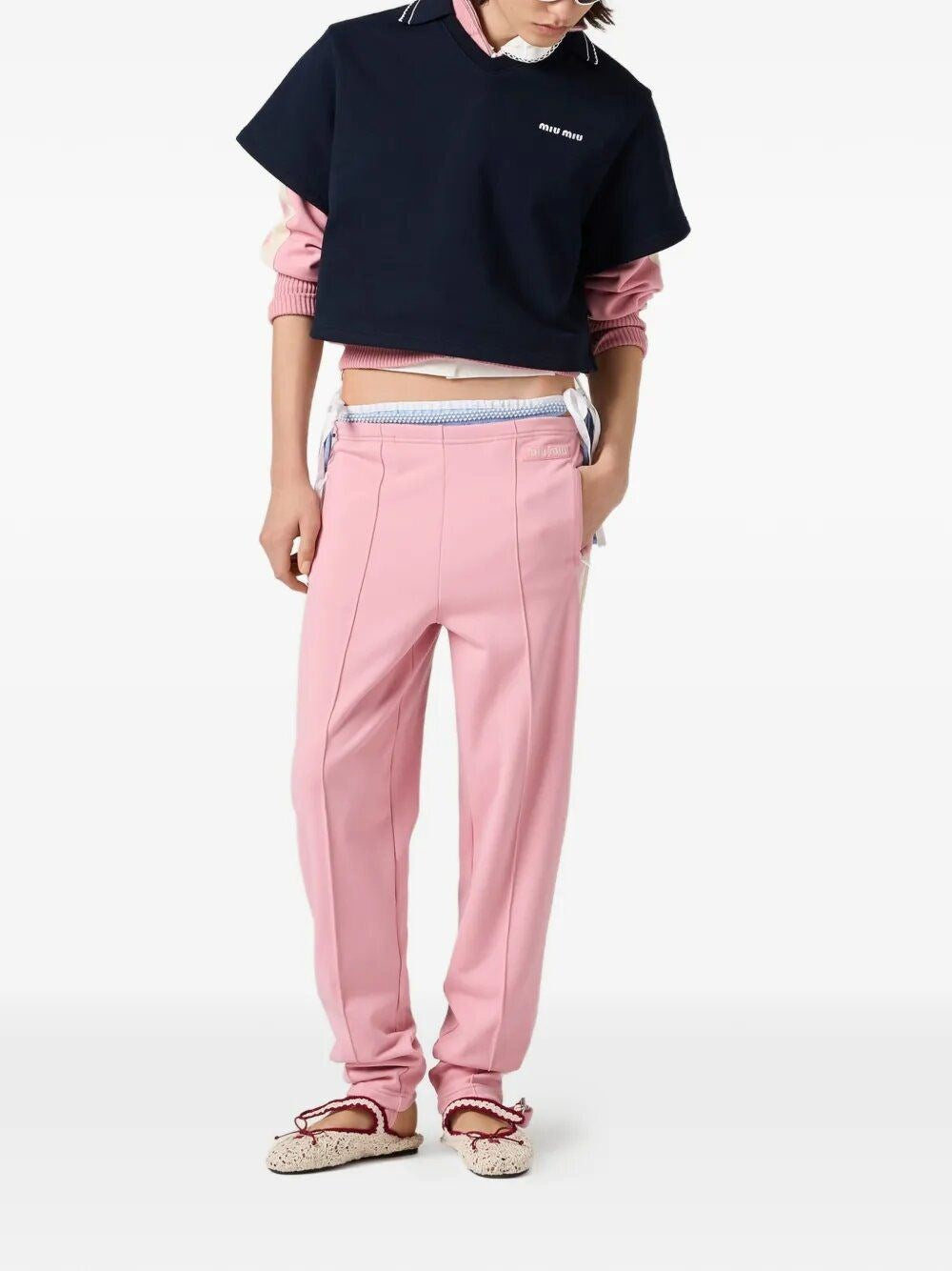 Miu Miu Women Crop Polo Shirt MIU MIU