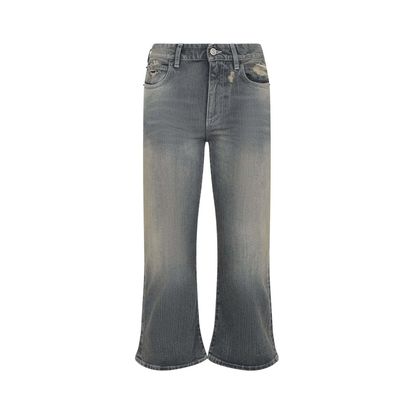 Balenciaga Laced Flared Capri Jeans Women BALENCIAGA
