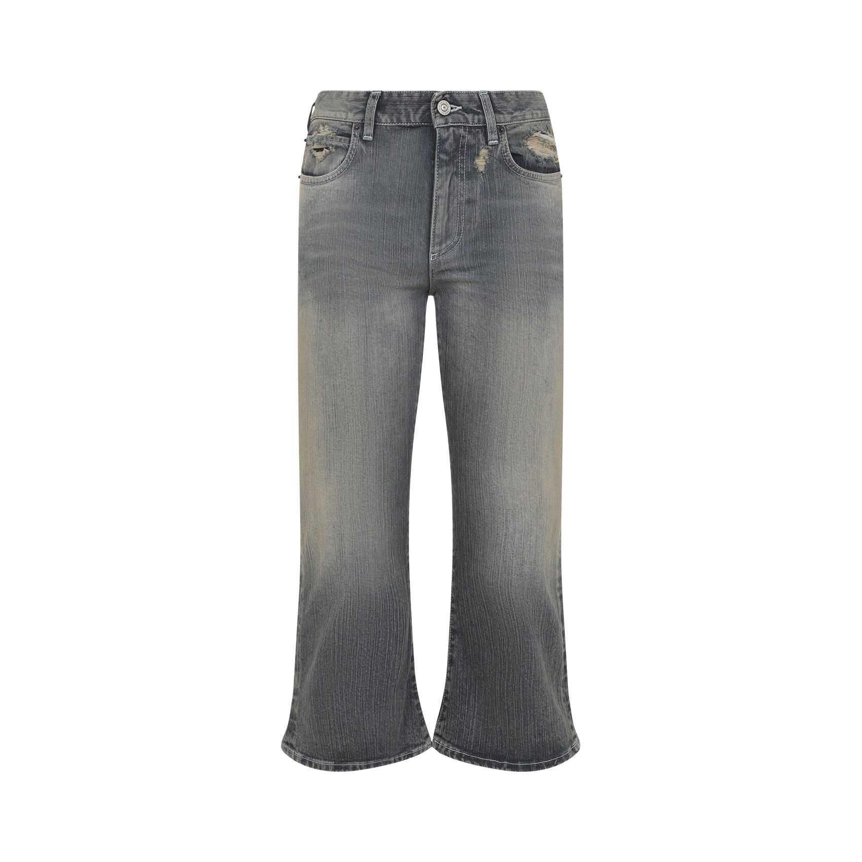 Balenciaga Laced Flared Capri Jeans Women BALENCIAGA