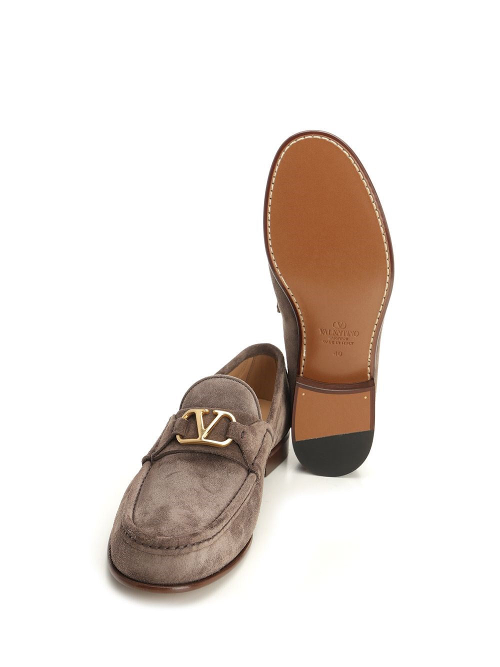 Valentino Garavani Men Vlogo Signature Suede Loafers VALENTINO GARAVANI