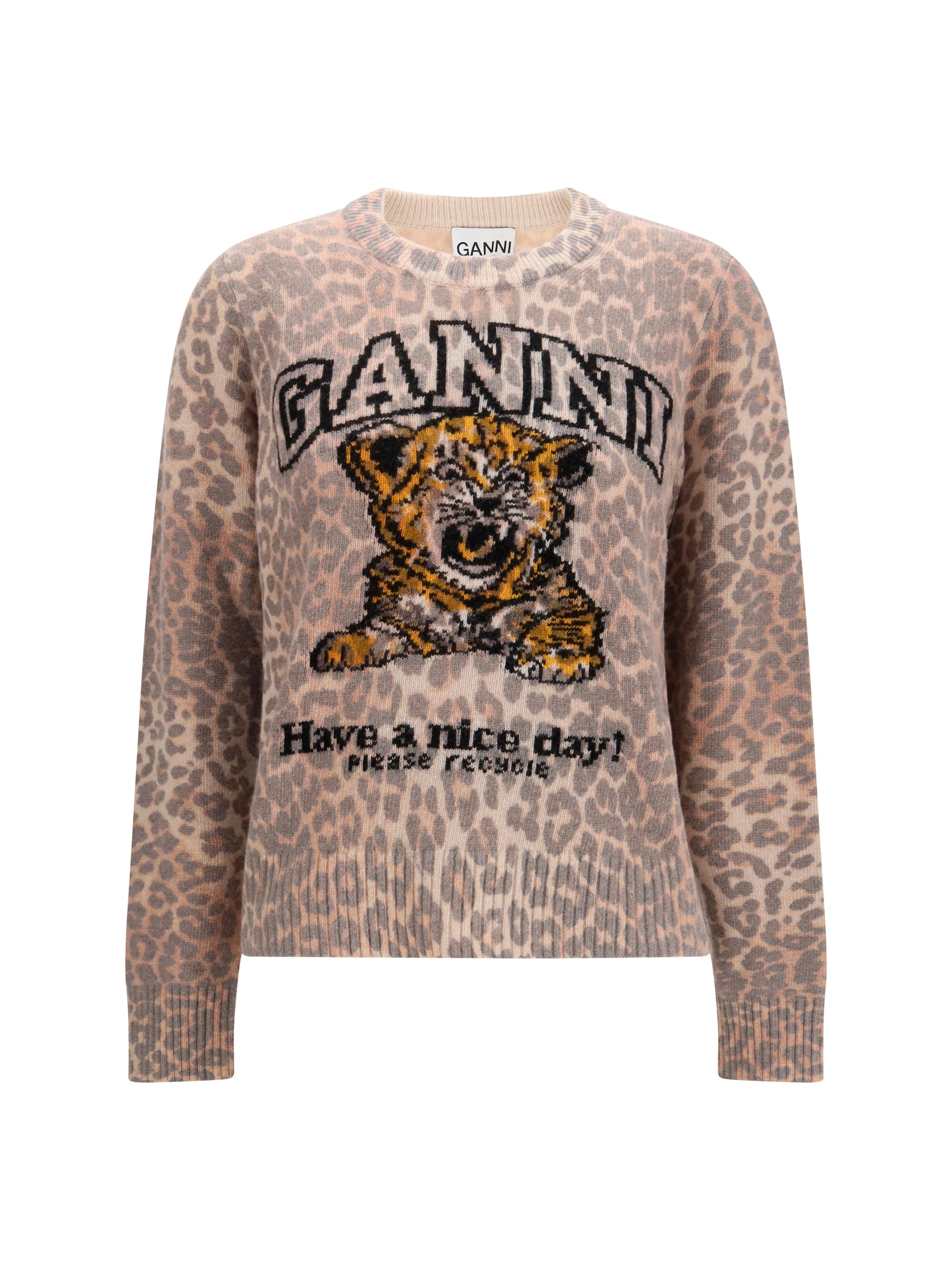 Ganni Women Tiger-Print Sweater GANNI