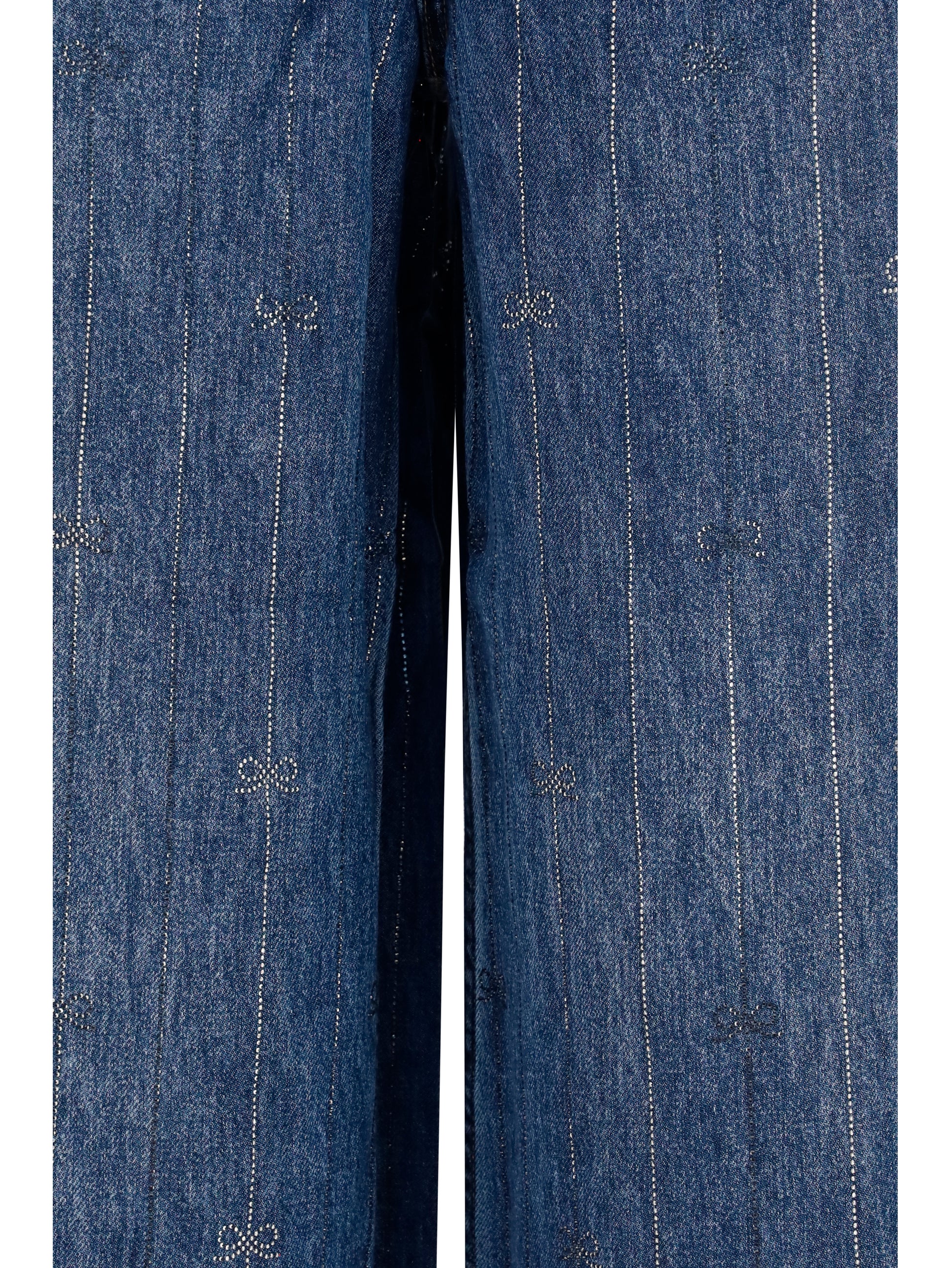 Self-Portrait Women Crystal-Striped Jeans SELF-PORTRAIT