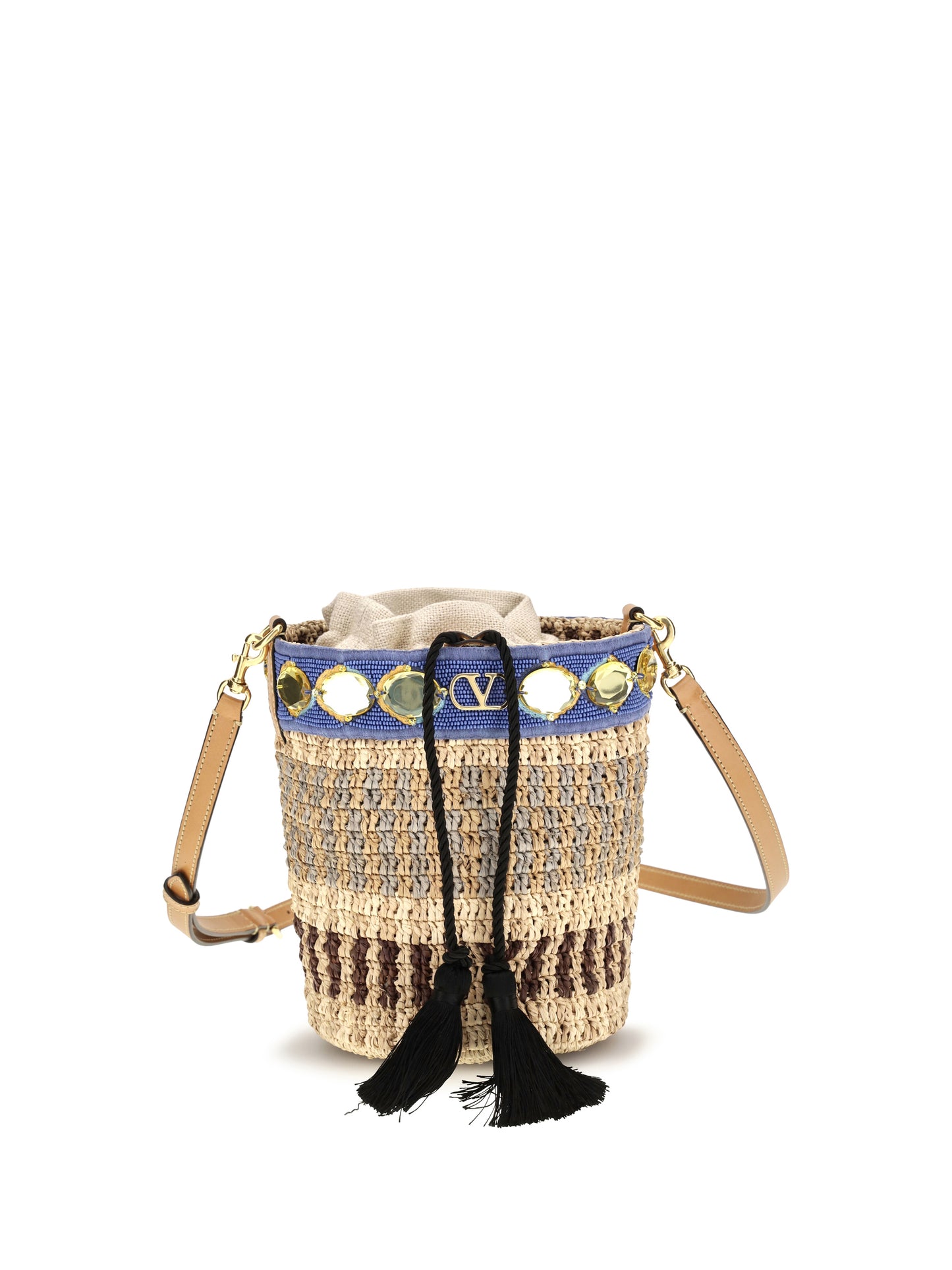 Valentino Garavani Women Mini Raffia Bucket Bag VALENTINO GARAVANI