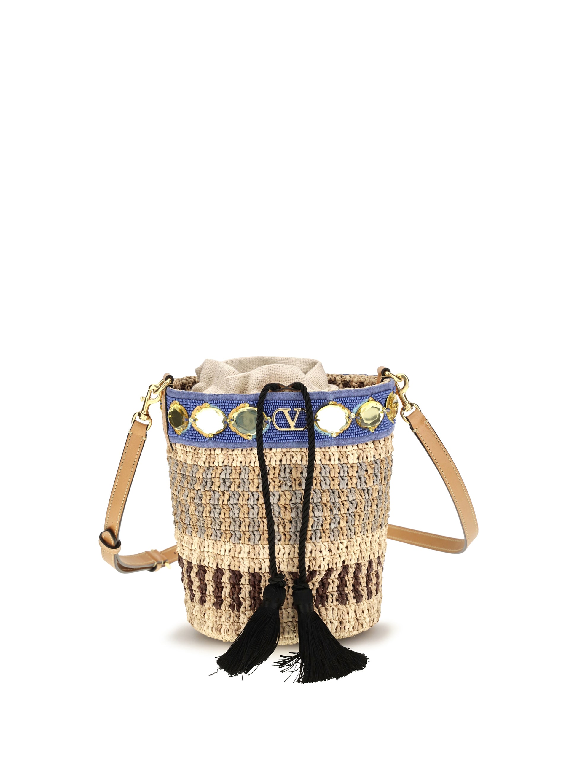 Valentino Garavani Women Mini Raffia Bucket Bag VALENTINO GARAVANI