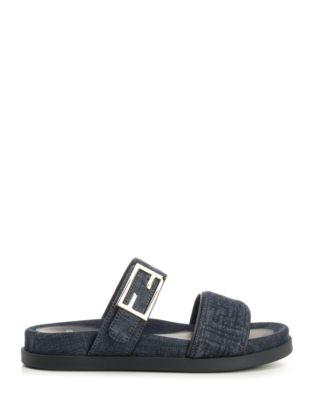 Fendi Women Flat Denim Slides FENDI