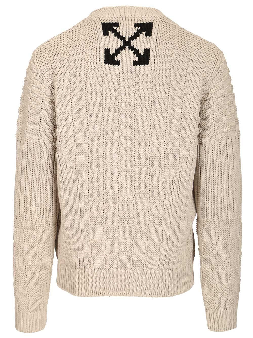 Off-White Men Arrow Cotton Sweater OFF-WHITE