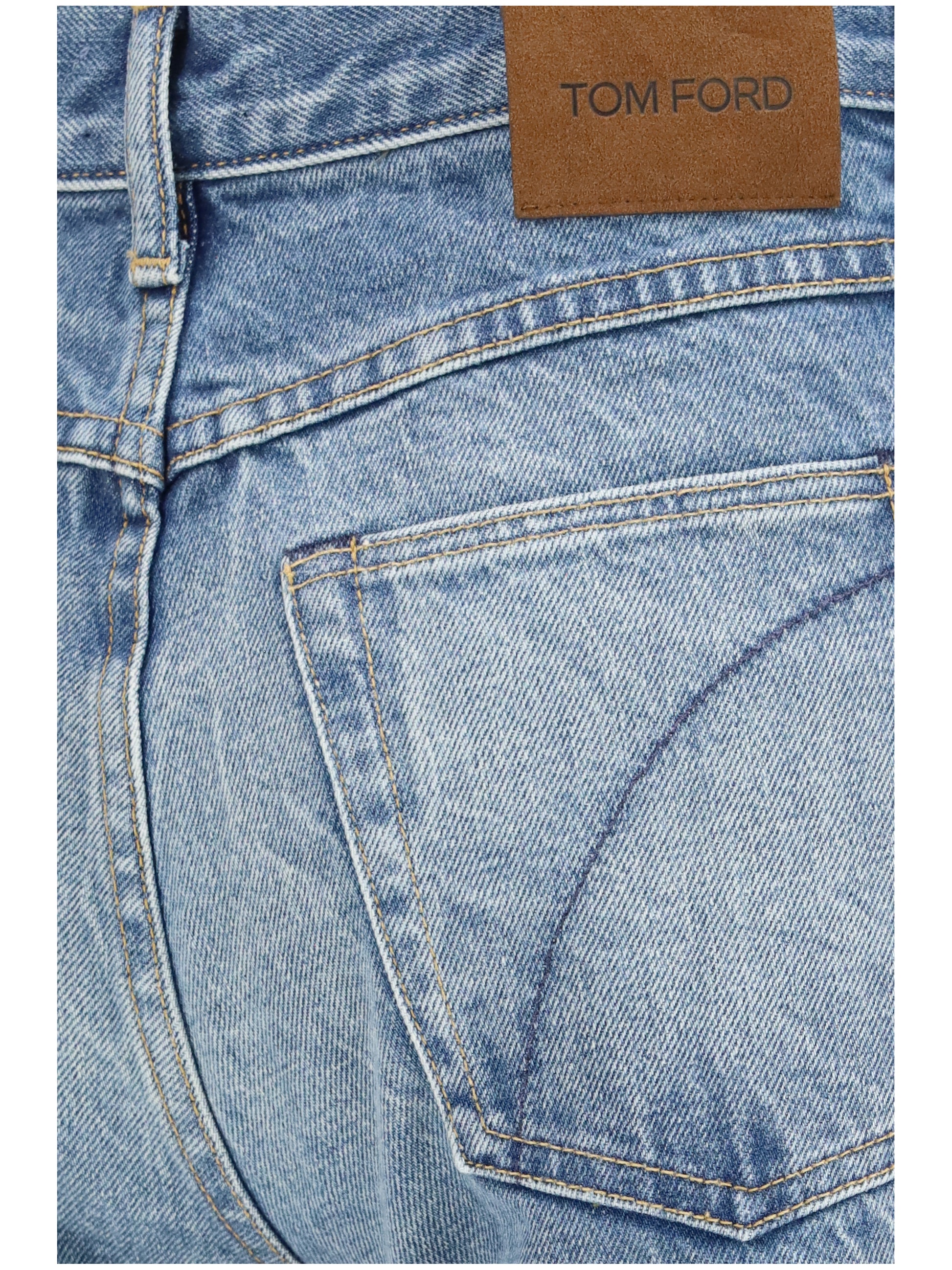 Tom Ford Women Washed Denim Cigarette Jeans TOM FORD