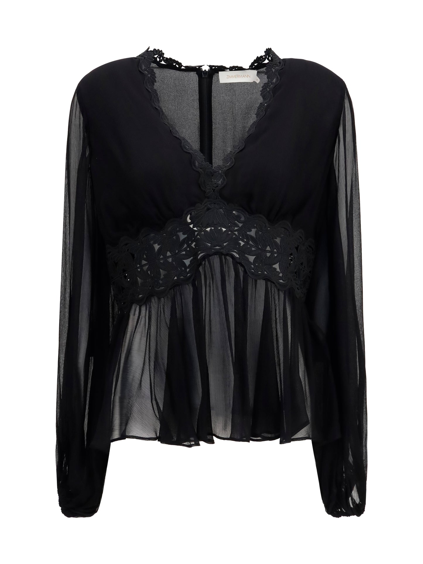 Zimmermann Women Luna Peplum Blouse ZIMMERMANN