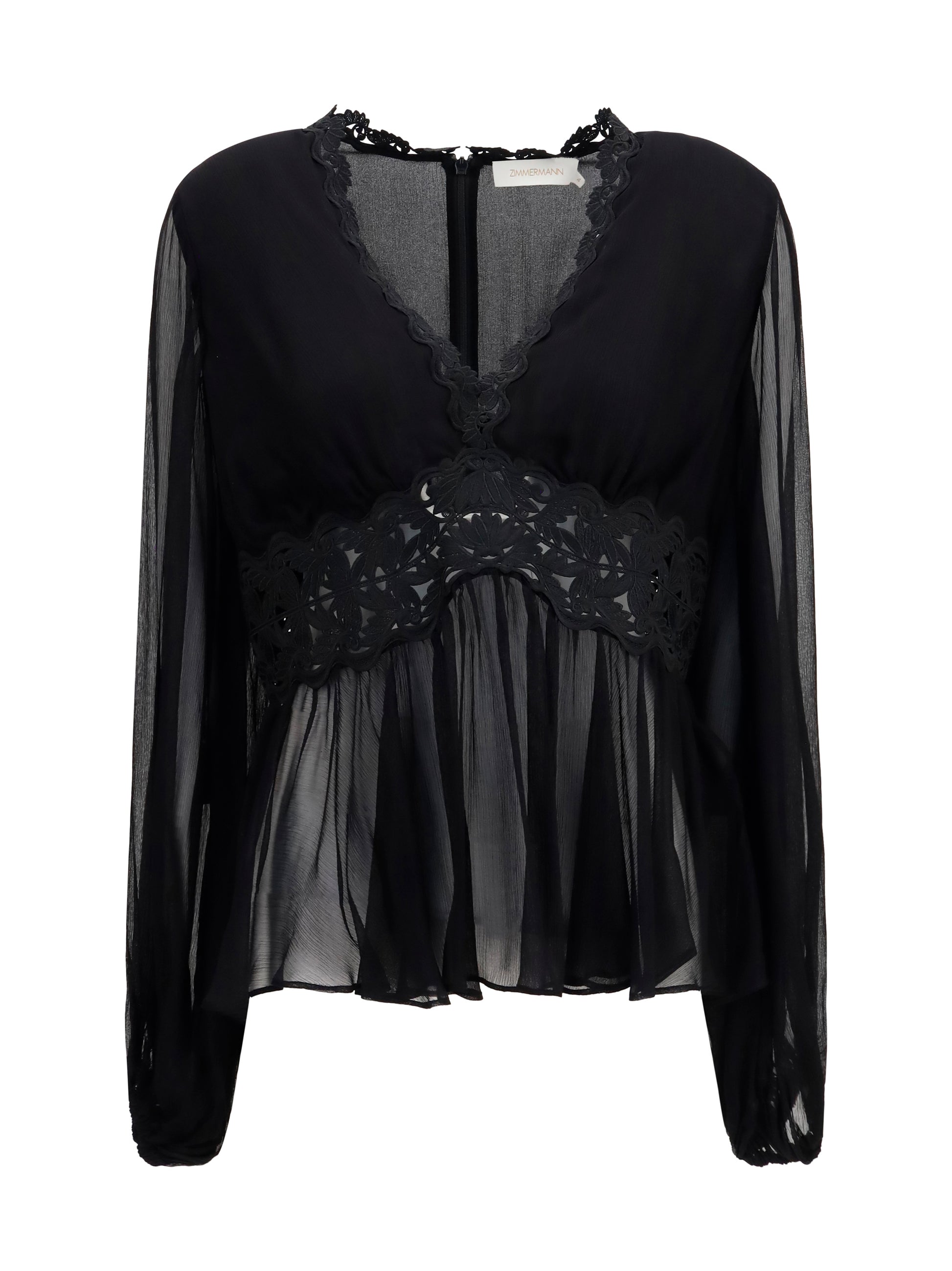 Zimmermann Women Luna Peplum Blouse ZIMMERMANN