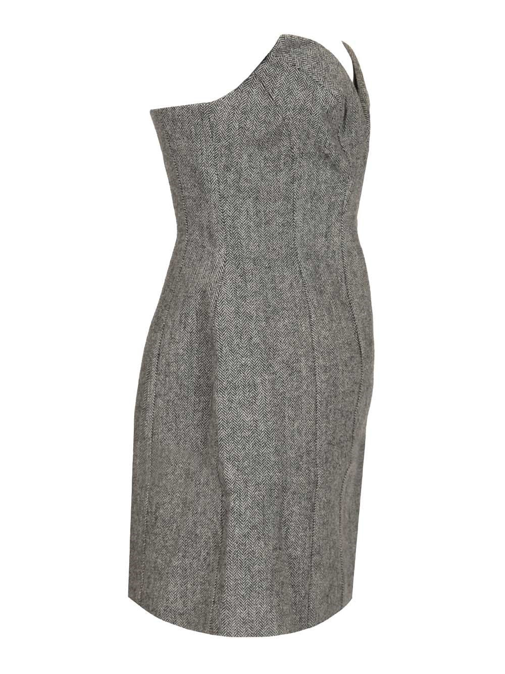 Self-Portrait Women Herringbone Wool Mini Dress SELF-PORTRAIT
