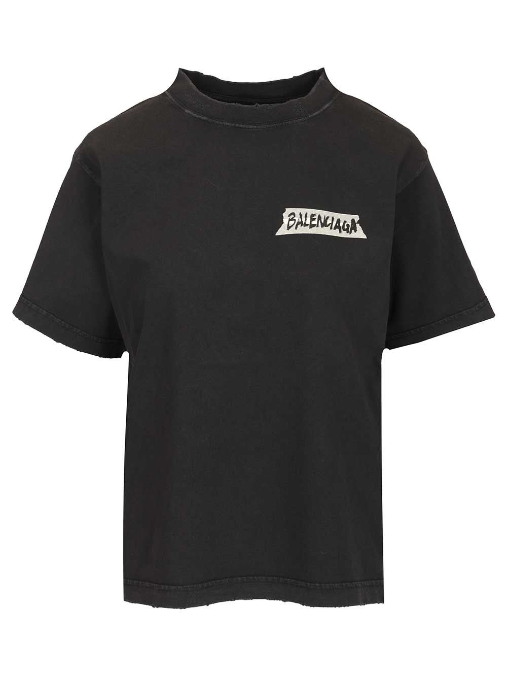 Balenciaga Women "Masking Tape" T-Shirt BALENCIAGA