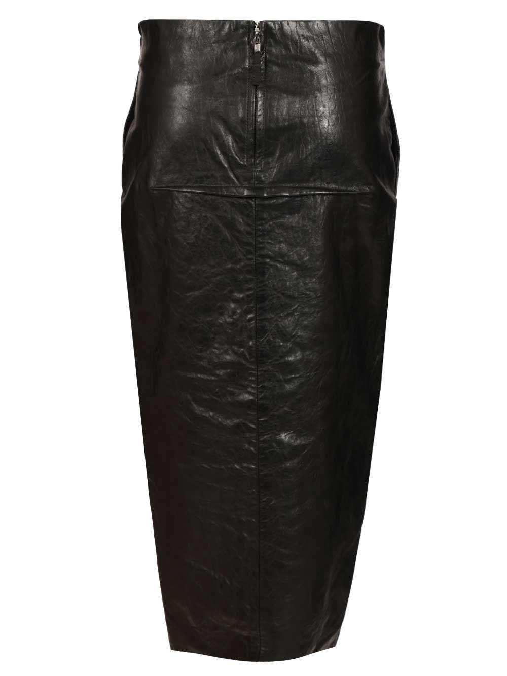 Rick Owens Women Leather Long Skirt RICK OWENS