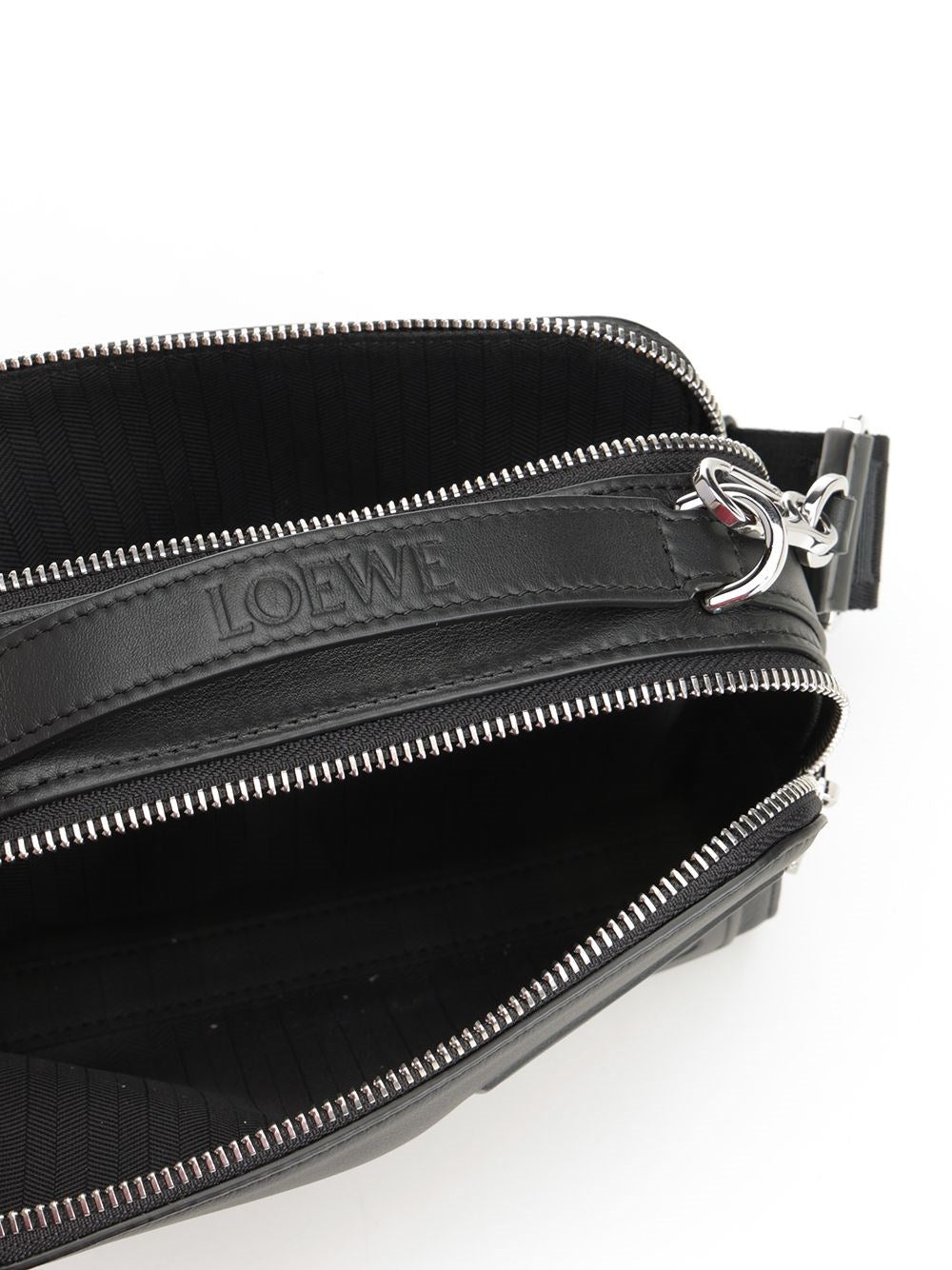 Loewe Men Black Leather Camera Bag LOEWE