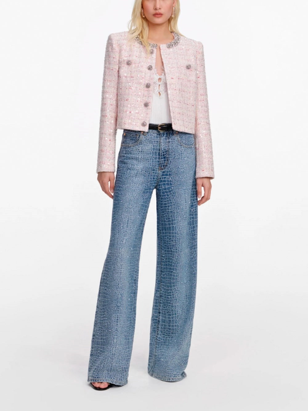 Self-Portrait Women Sequin Boucle Jacket SELF-PORTRAIT
