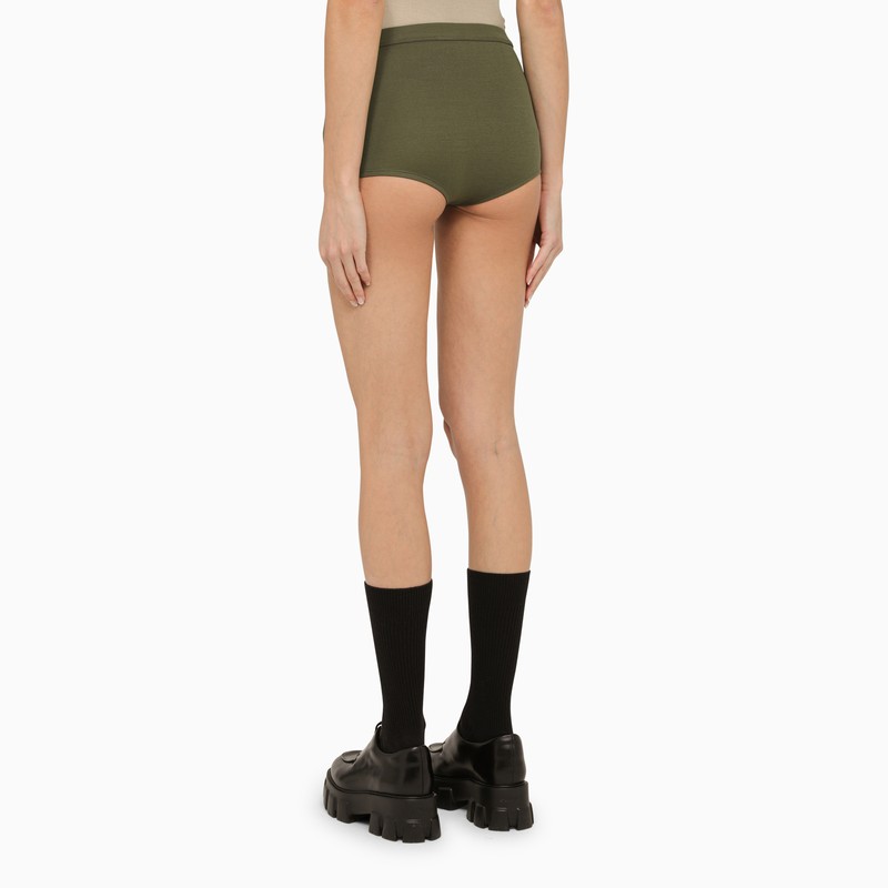 Prada Military Green Cotton Culotte Shorts Women