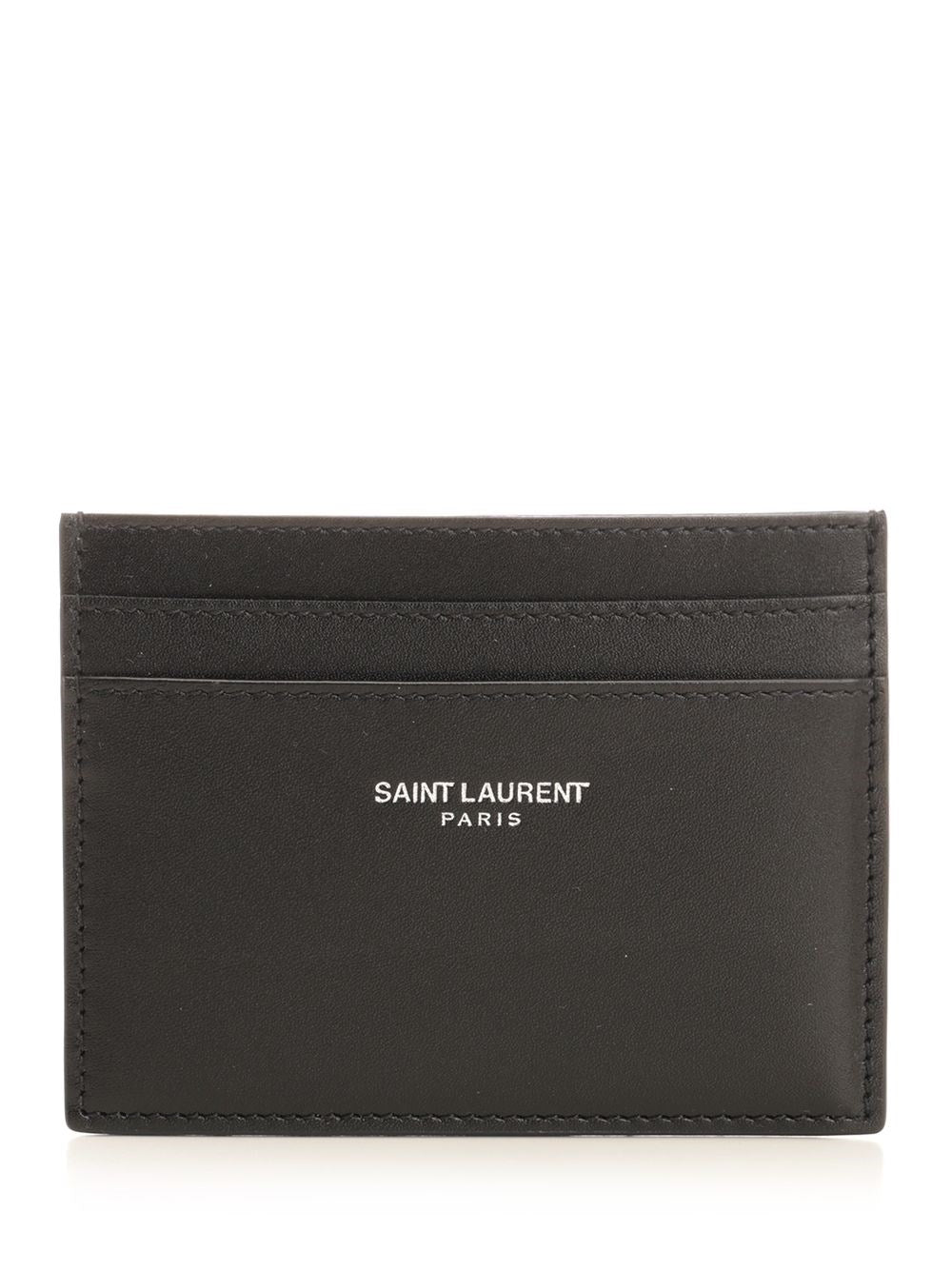 Saint Laurent Men Calfskin Card Holder SAINT LAURENT