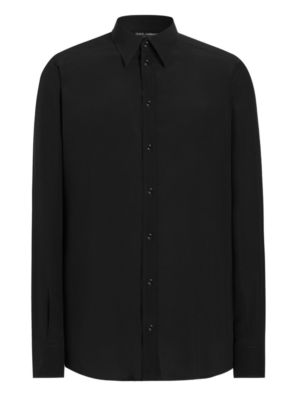Dolce & Gabbana Men Formal Shirt In Silk Crepe De Chine DOLCE & GABBANA