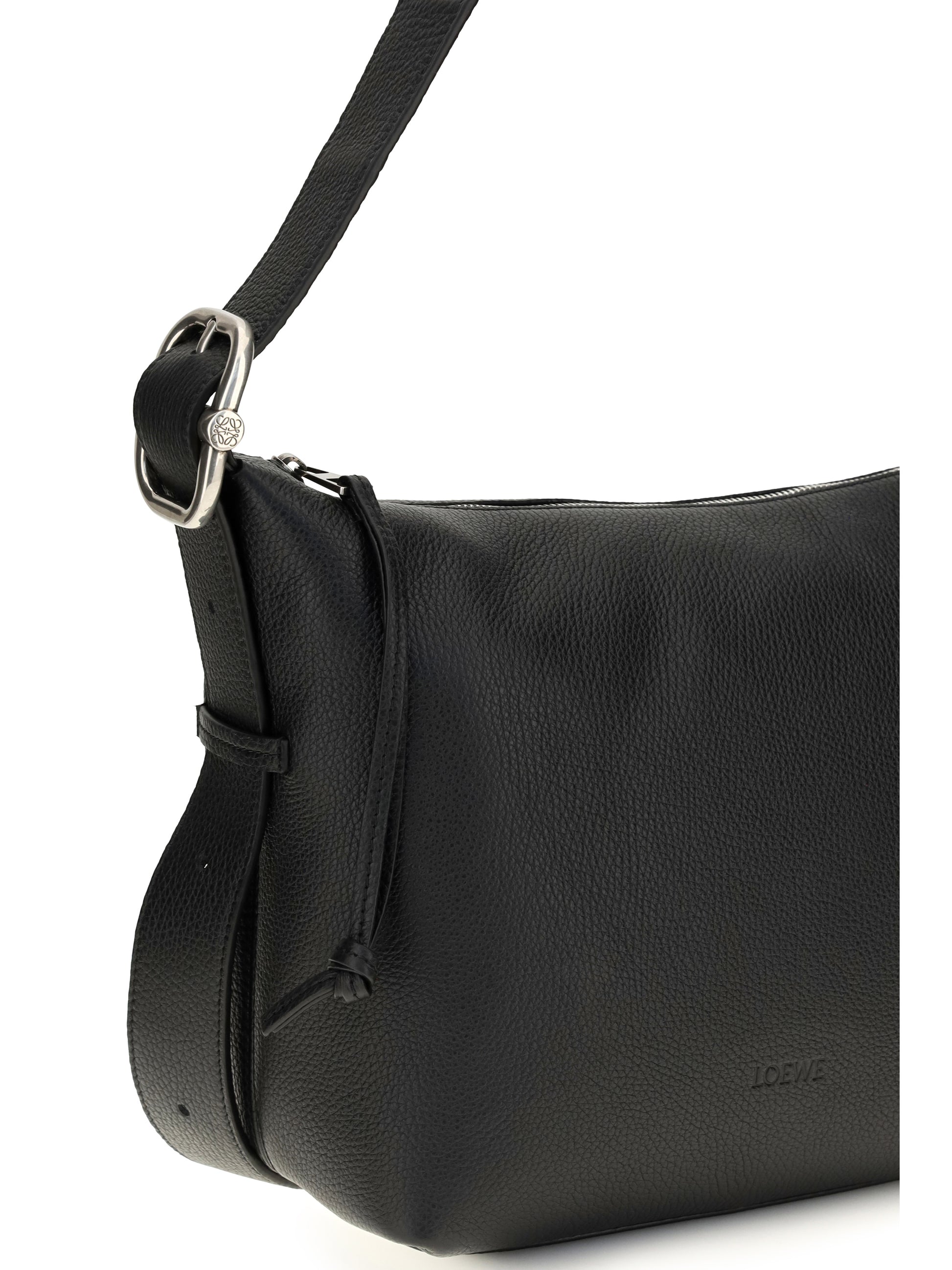 Loewe Men Medium Loop Hobo Bag In Grained Calfskin LOEWE