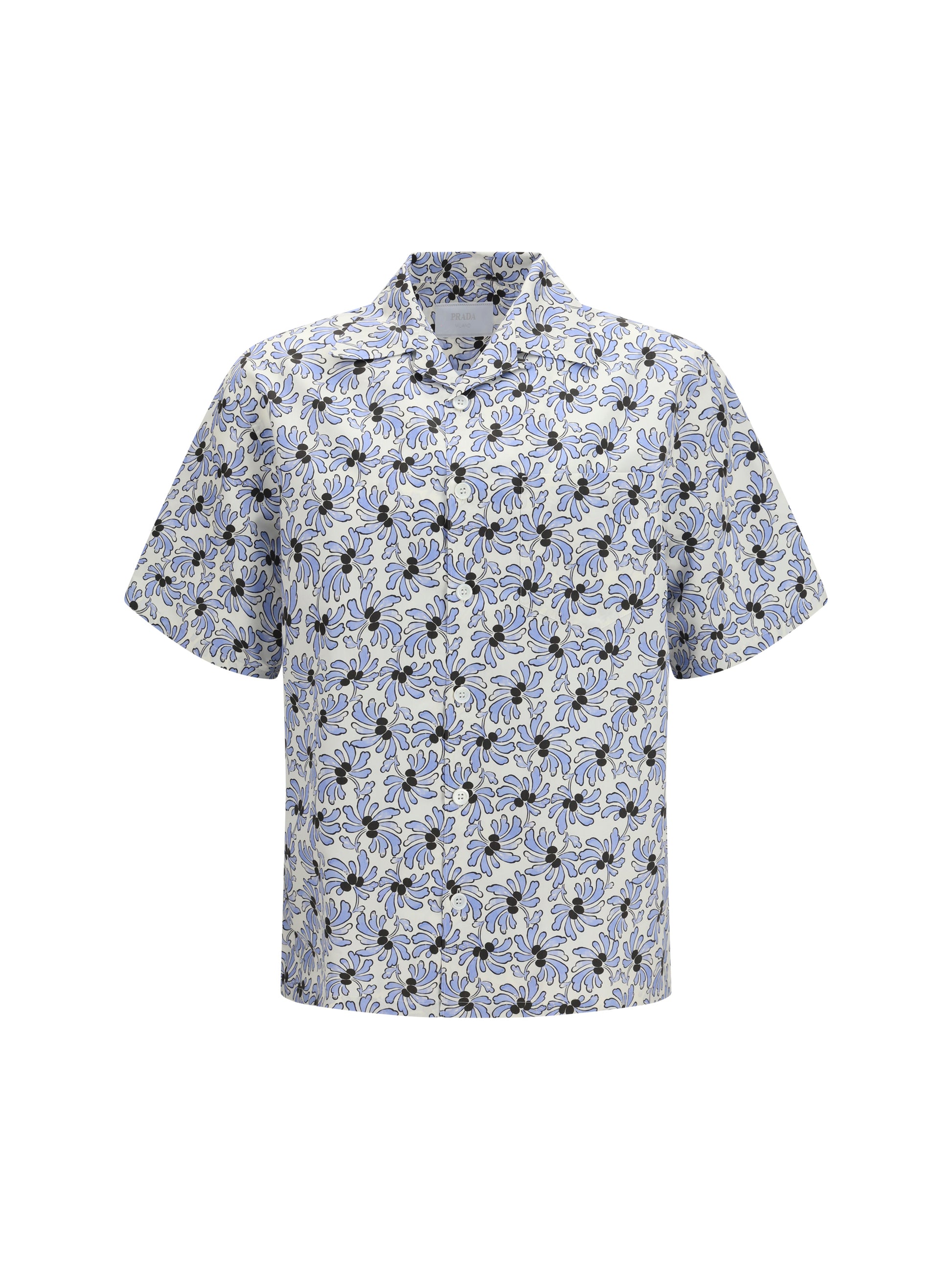 Prada Men Cotton Shirt With Floral Print PRADA