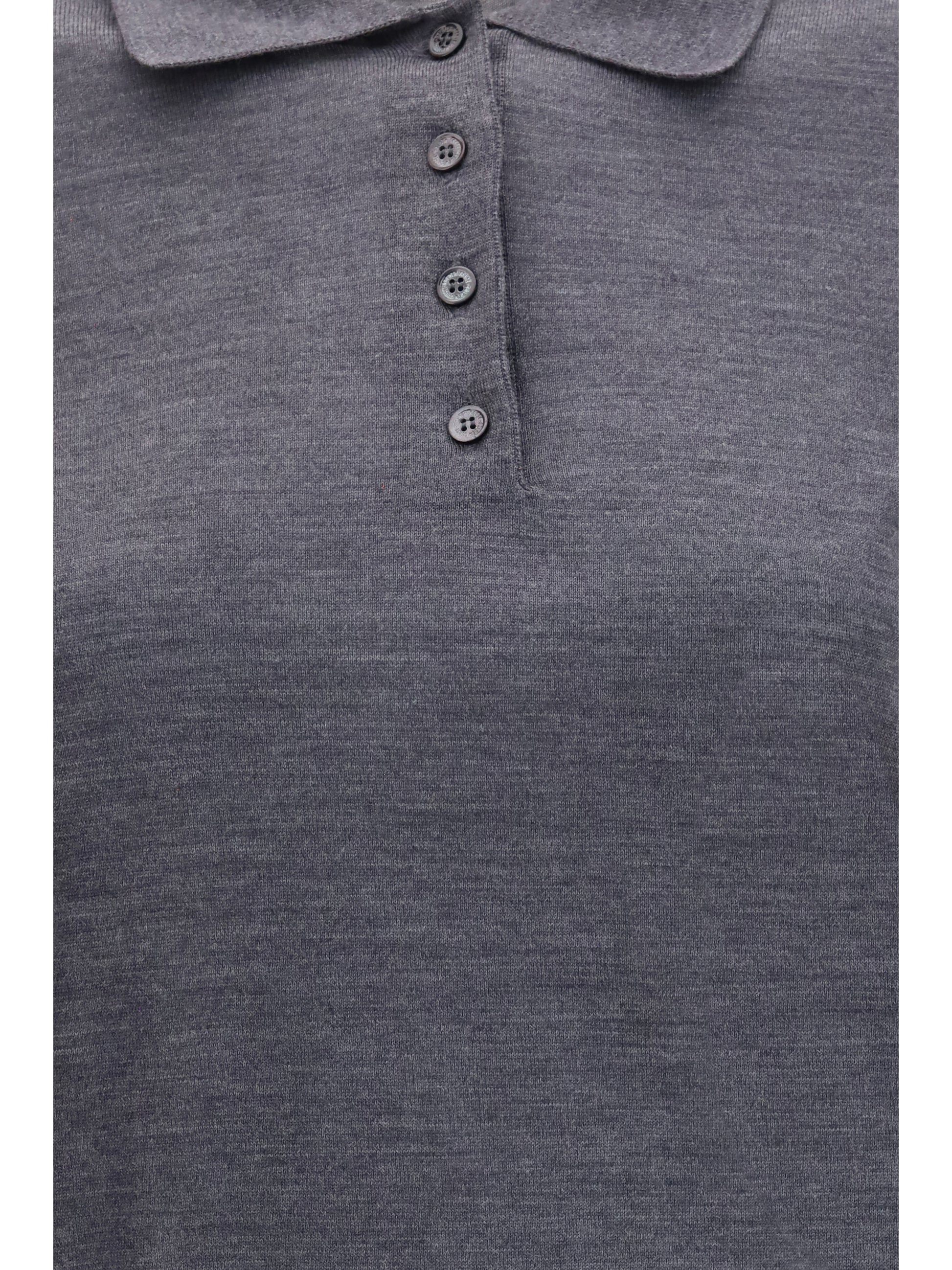 Golden Goose Women Long Sleeve Merino Wool Polo GOLDEN GOOSE