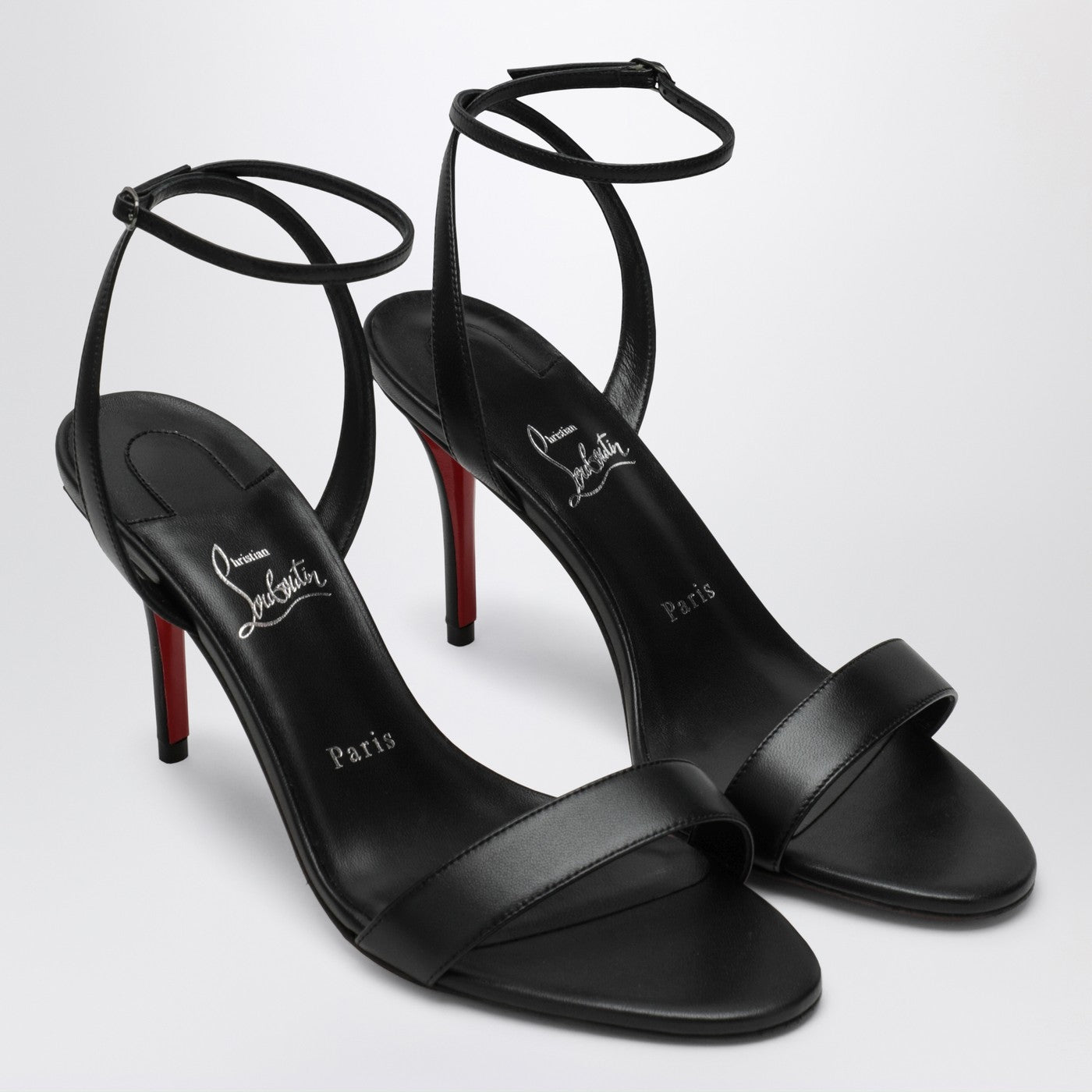 Christian Louboutin Mizz Z 100 Leather Sandals Black Women CHRISTIAN LOUBOUTIN