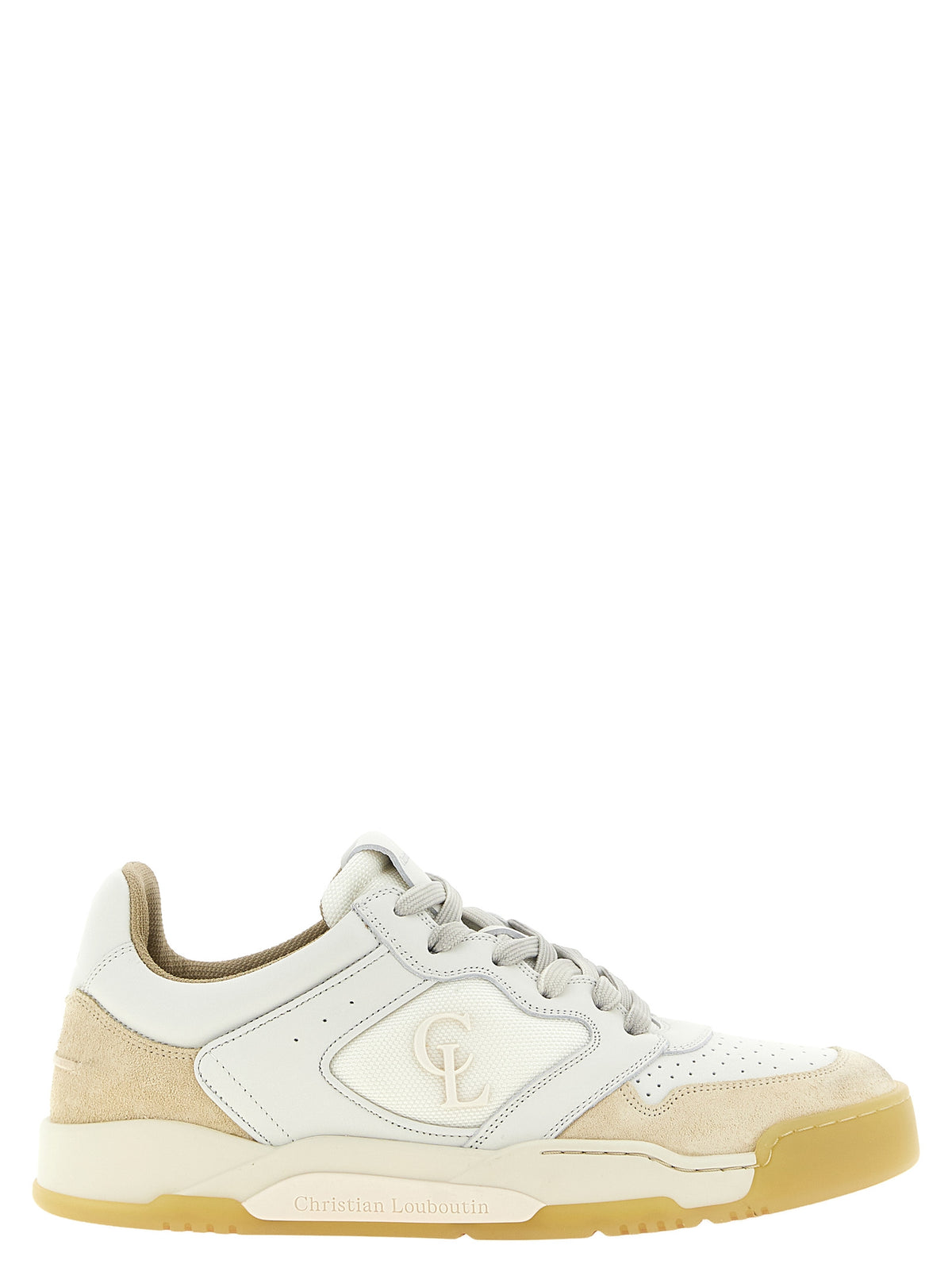Christian Louboutin Men Beige 'Bsktball 1 Retro' Sneakers CHRISTIAN LOUBOUTIN