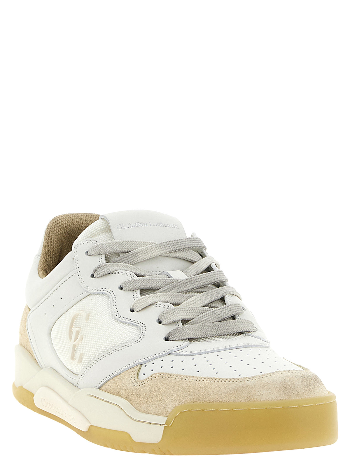 Christian Louboutin Men Beige 'Bsktball 1 Retro' Sneakers CHRISTIAN LOUBOUTIN