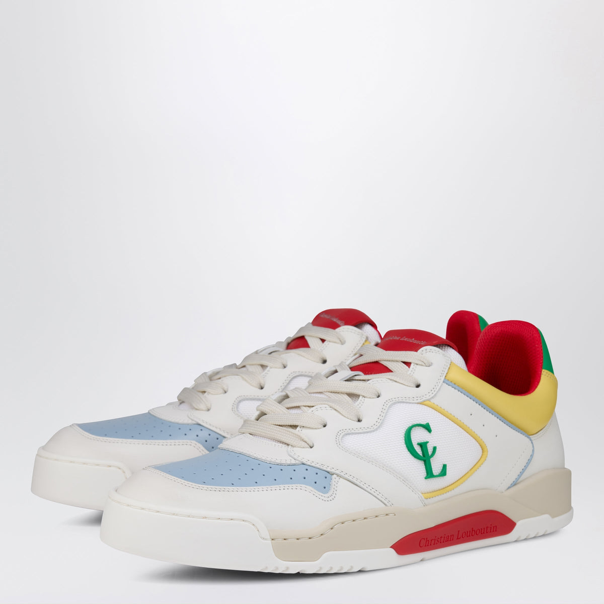 Christian Louboutin Multicolour Bsktball 1 Retro Sneakers In Leather Men CHRISTIAN LOUBOUTIN