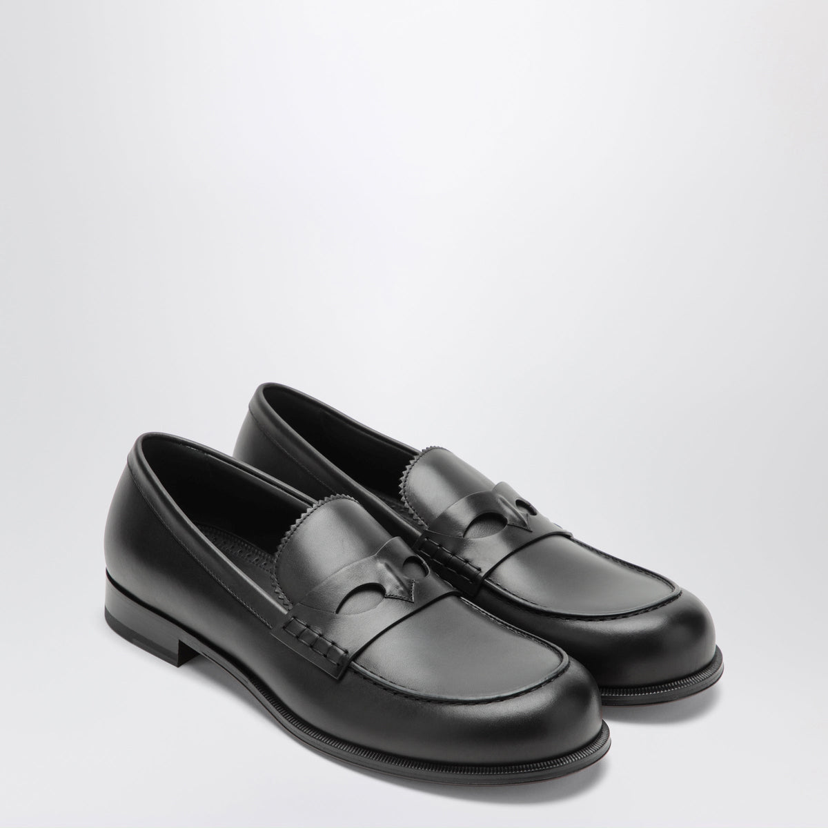 Christian Louboutin Black Leather Loafers Men CHRISTIAN LOUBOUTIN