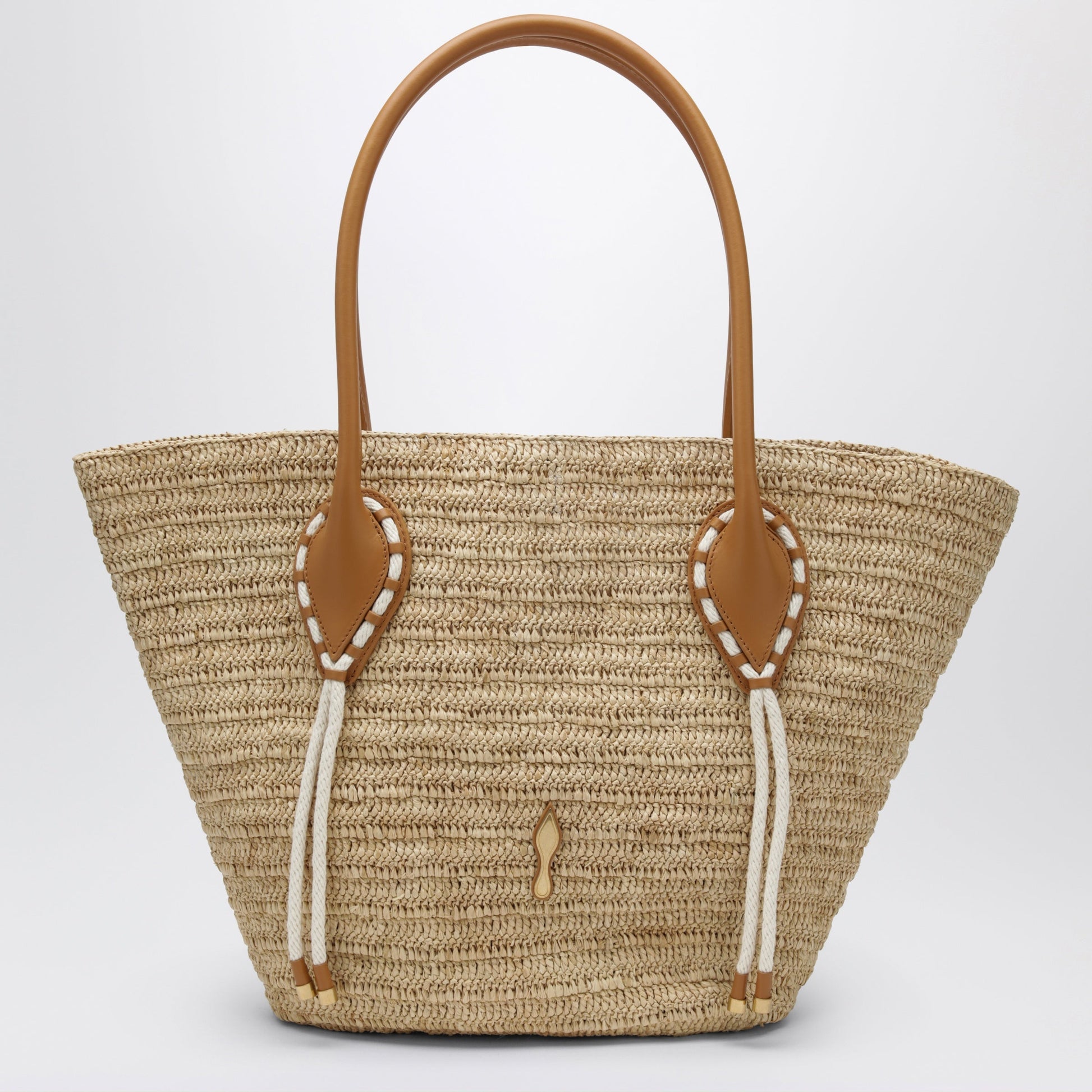 Christian Louboutin Venus Tote Bag In Natural-Colored Raffia Women CHRISTIAN LOUBOUTIN