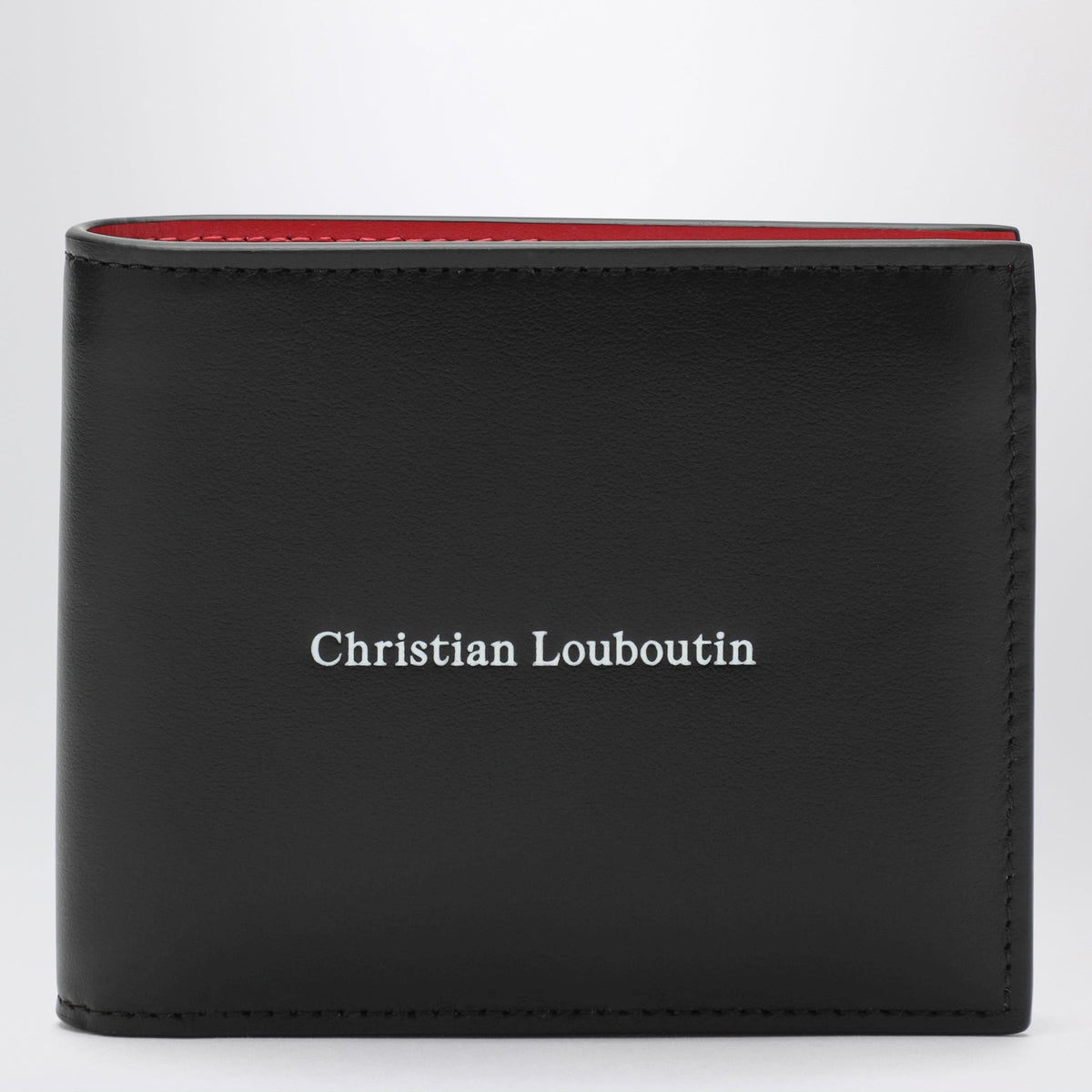 Christian Louboutin Black Leather Wallet With Logo Men CHRISTIAN LOUBOUTIN