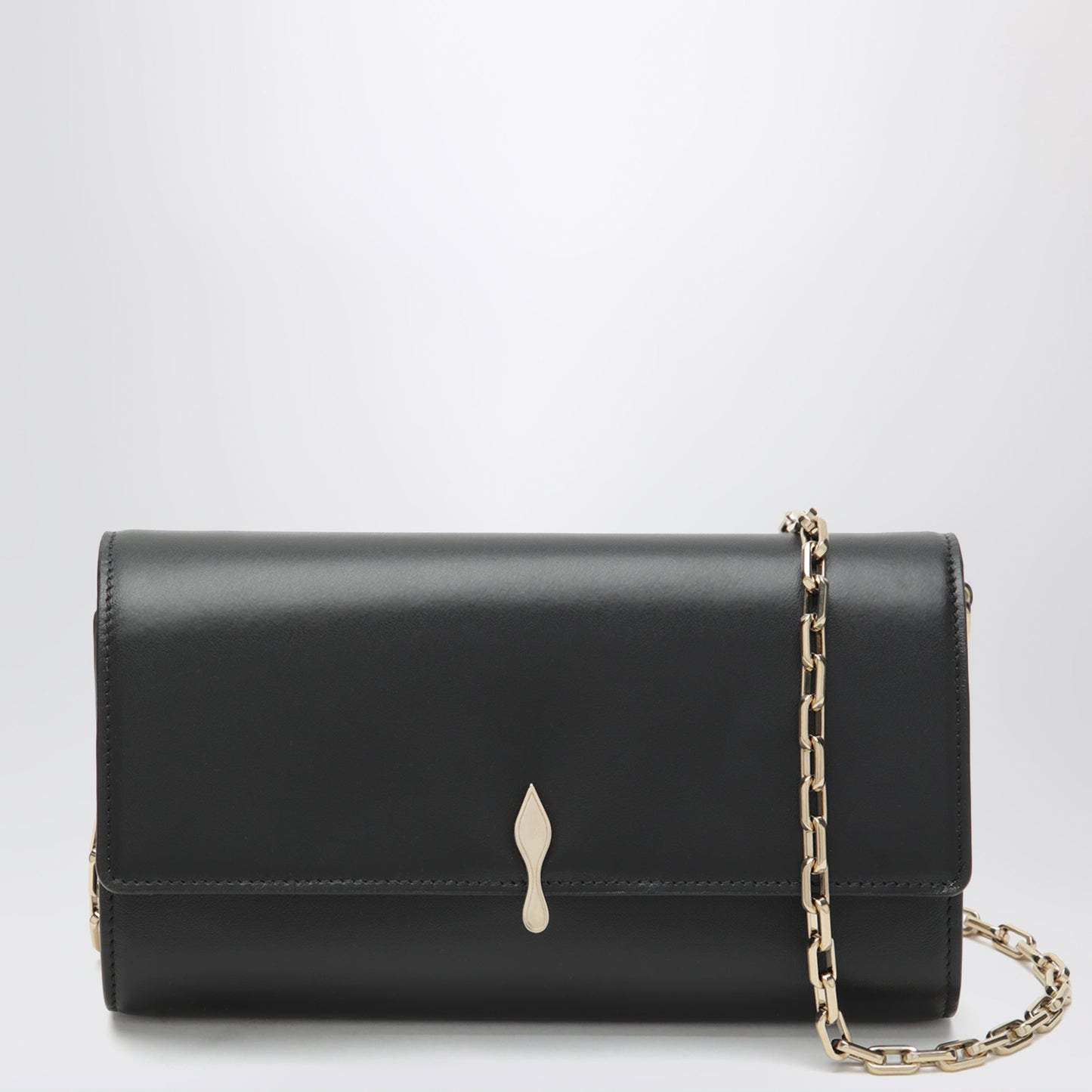 Christian Louboutin Black Clutch Bag With Chain Strap Women CHRISTIAN LOUBOUTIN