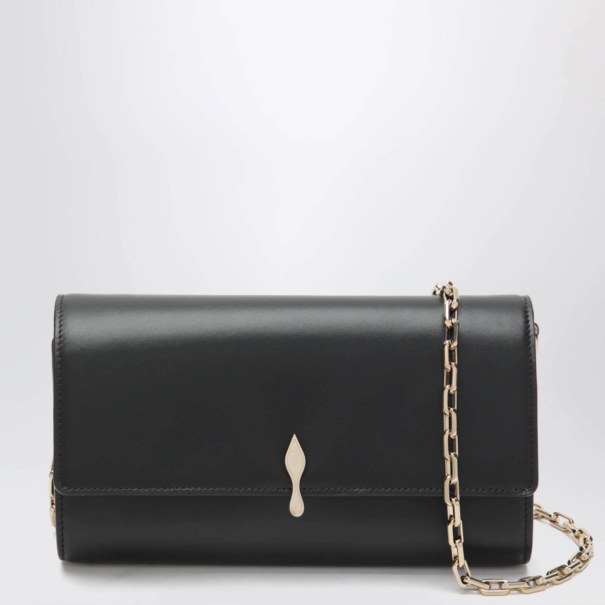 Christian Louboutin Black Clutch Bag With Chain Strap Women CHRISTIAN LOUBOUTIN