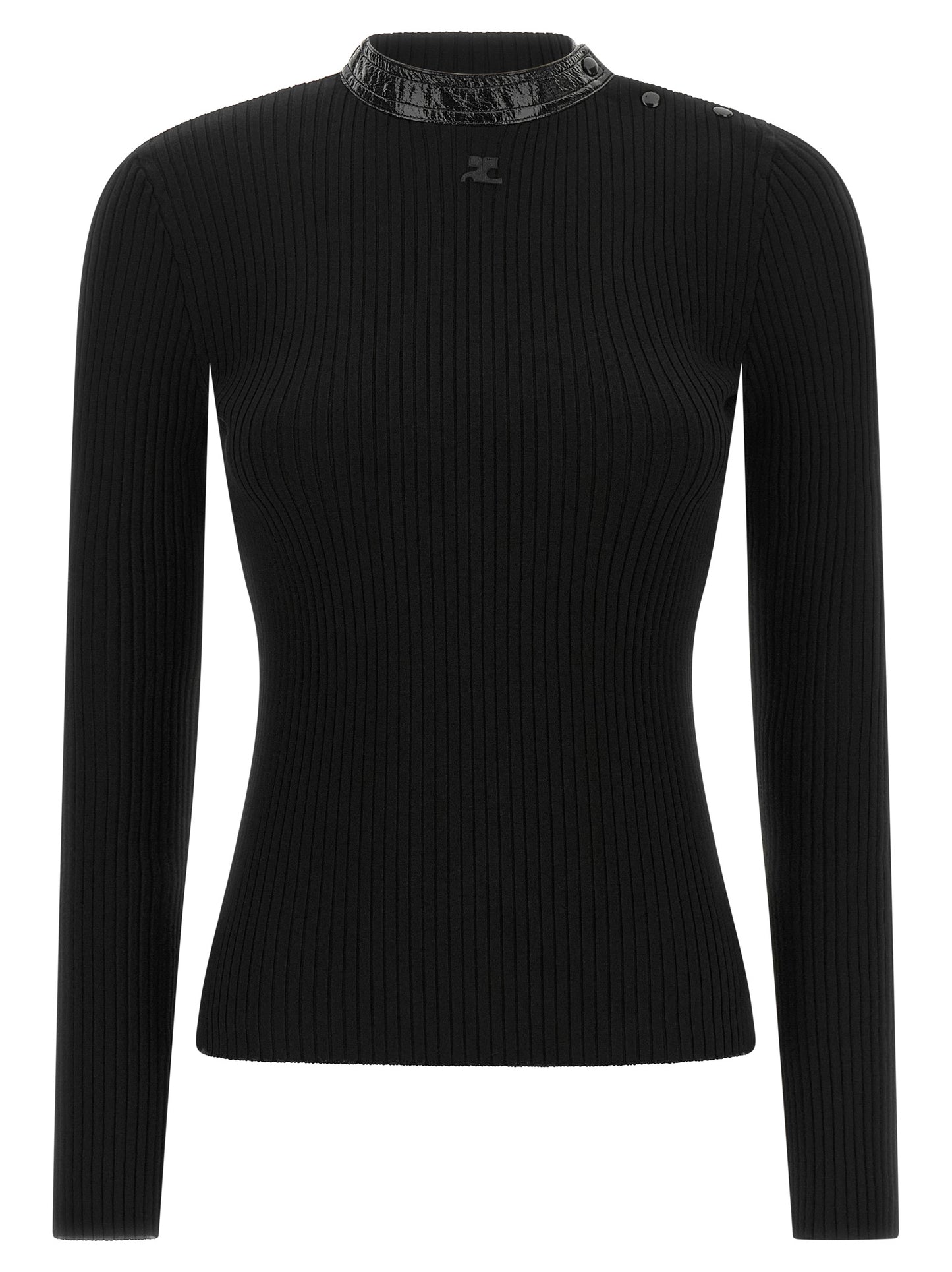 Courreges Women Vinyl Collar Sweater COURREGES