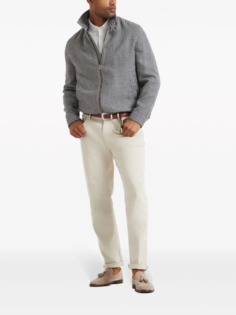 Brunello Cucinelli Men Lightweight Knit Polo BRUNELLO CUCINELLI