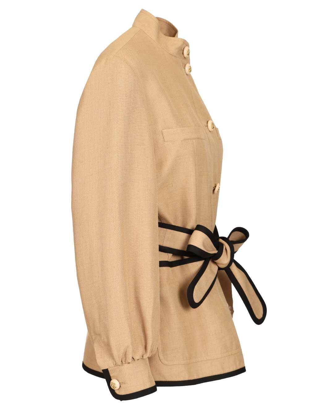 Valentino Garavani Women Embroidered Twill Jacket With Belt VALENTINO GARAVANI