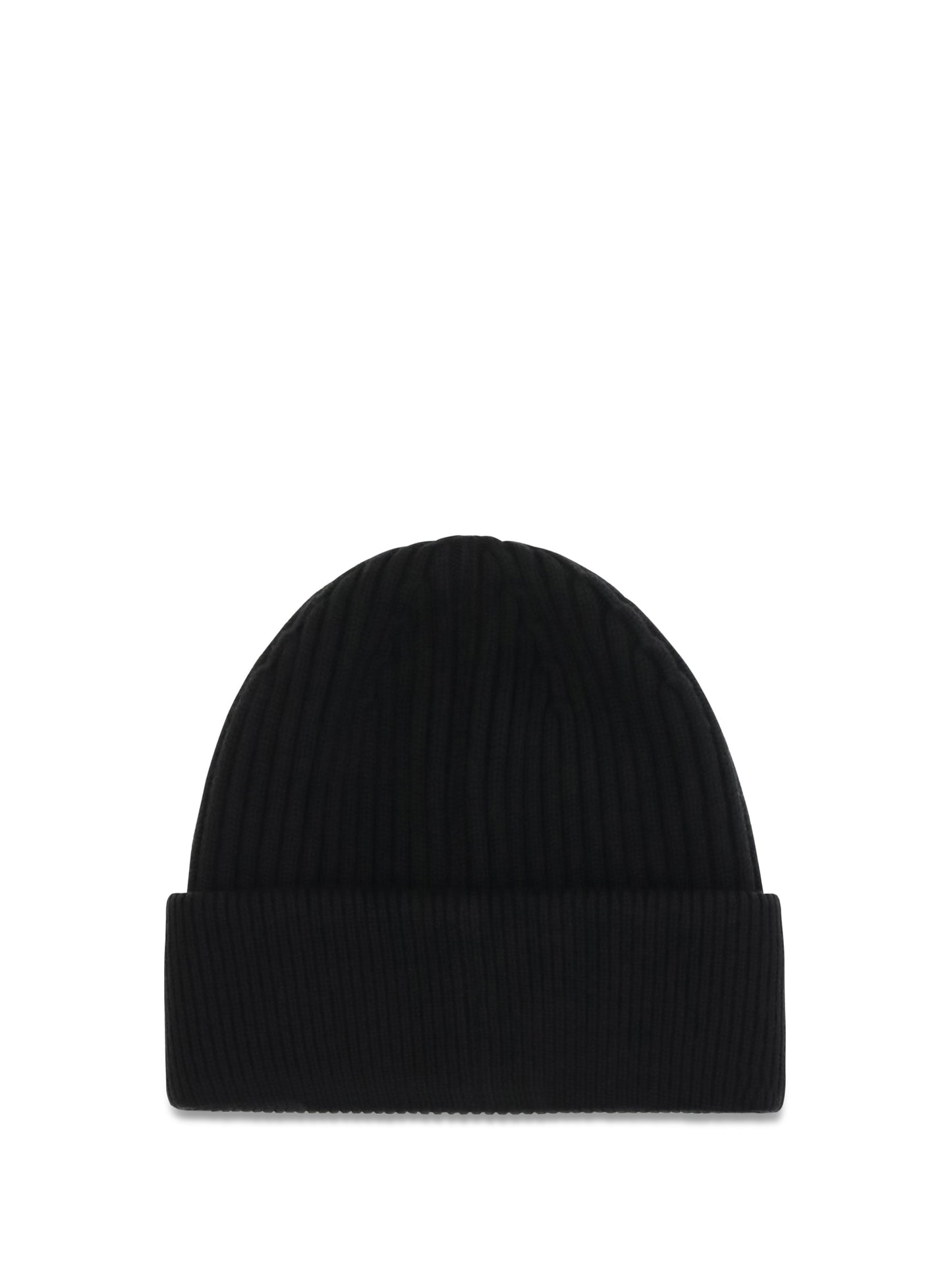 Dolce & Gabbana Men Logo English Rib Knit Beanie DOLCE & GABBANA