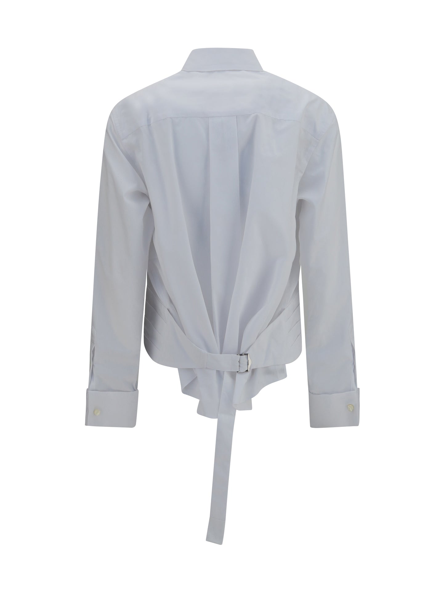 Sacai Women Cotton Poplin Shirt With Belt SACAI