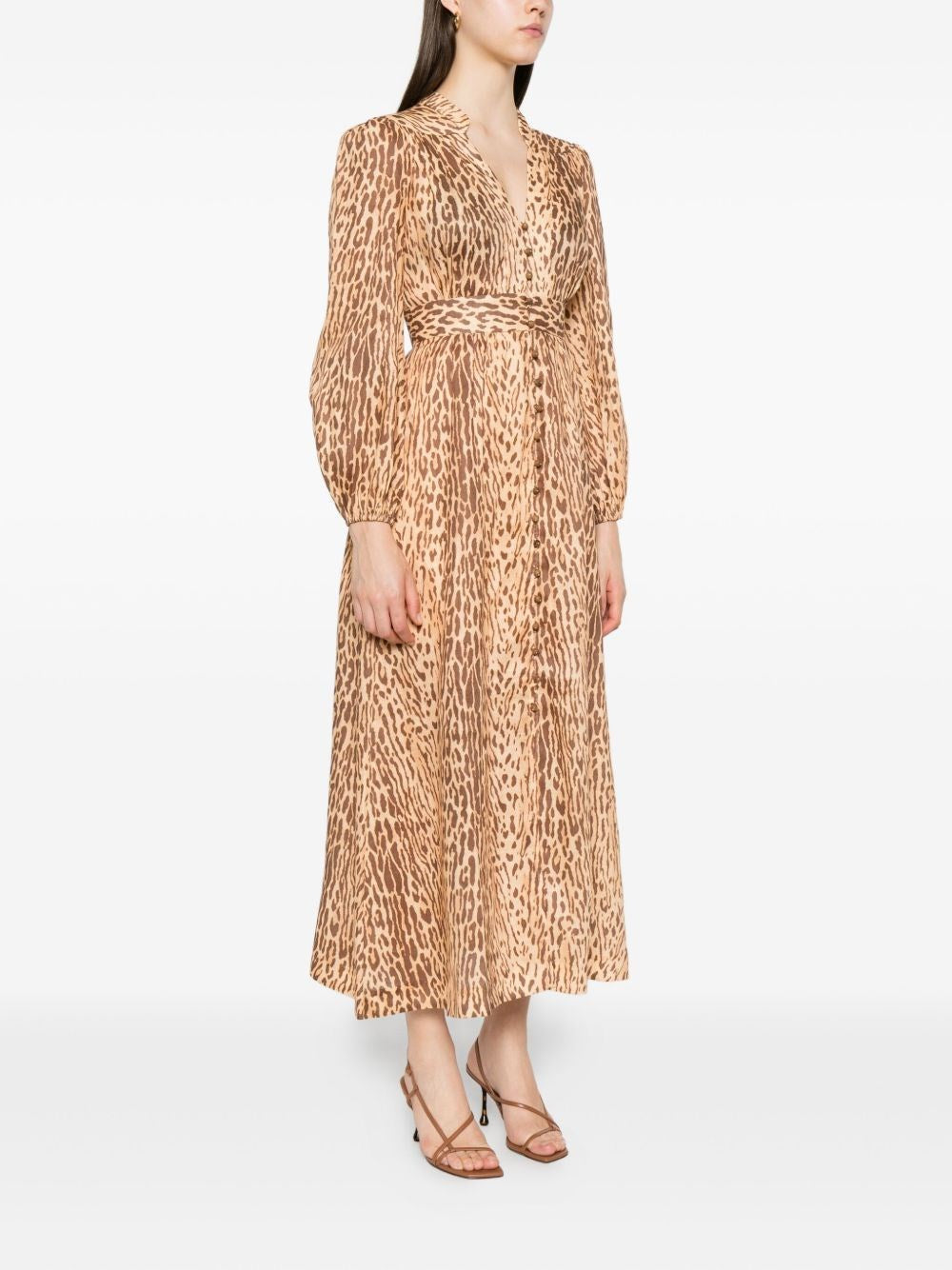 Zimmermann Women Leopard Print Midi Dress ZIMMERMANN