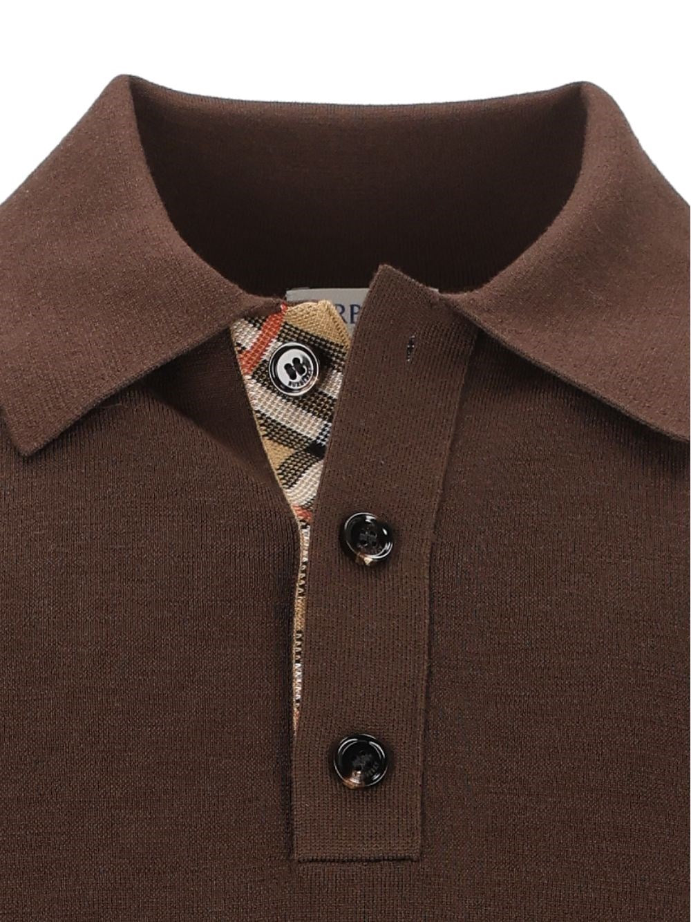 Burberry Men Long-Sleeved Wool Polo Shirt BURBERRY