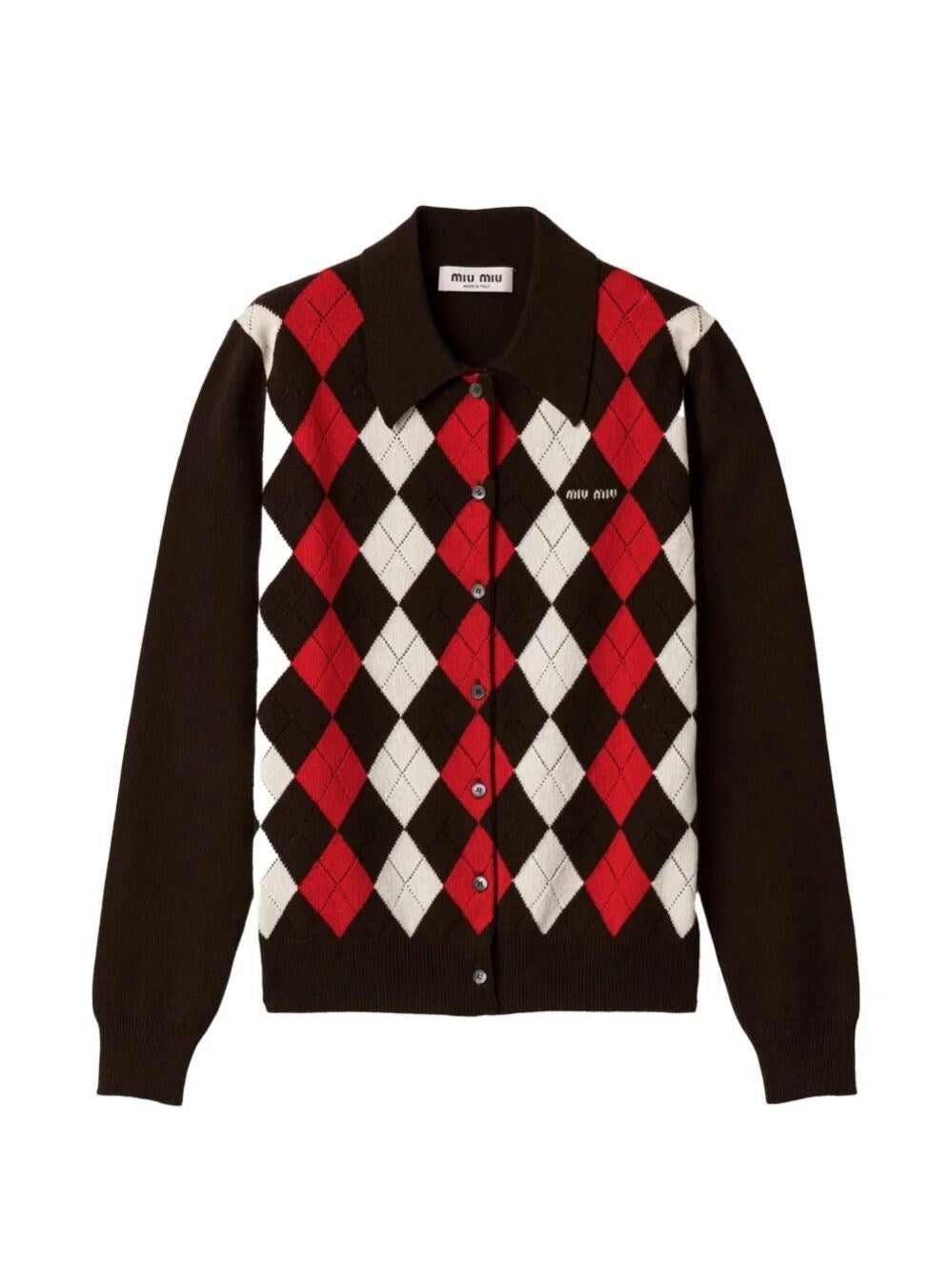 Miu Miu Women Argyle Cardigan MIU MIU